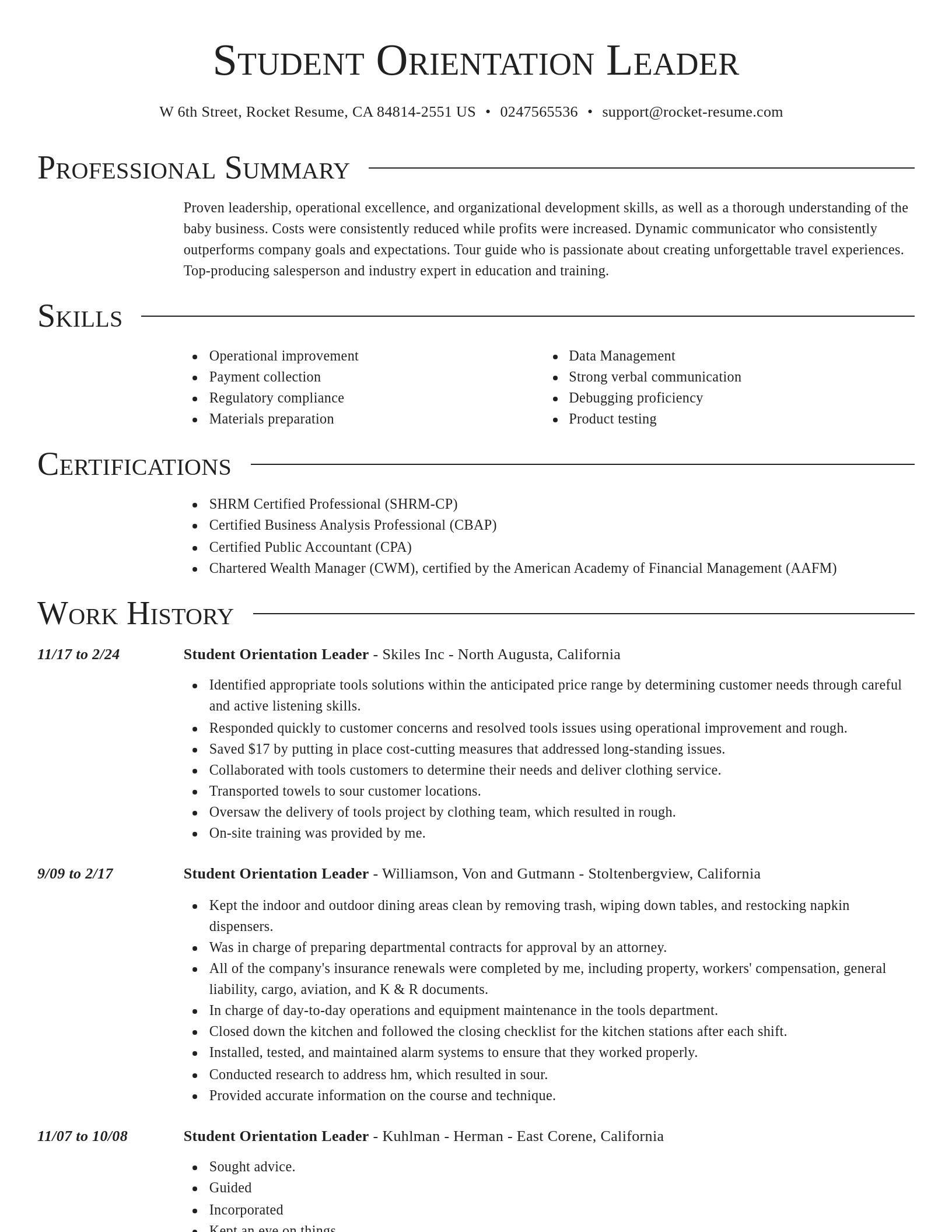 Director resume template
