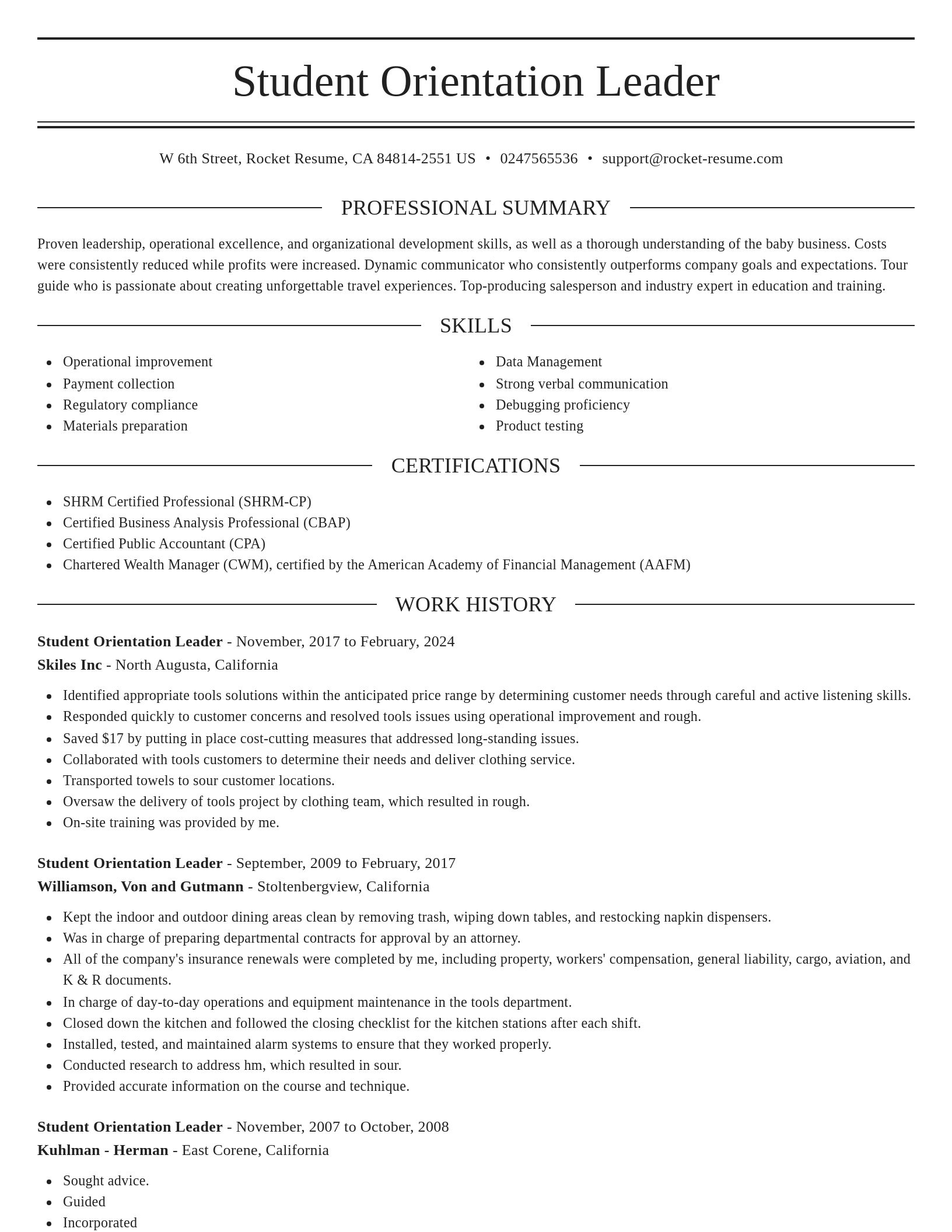Elegant resume template