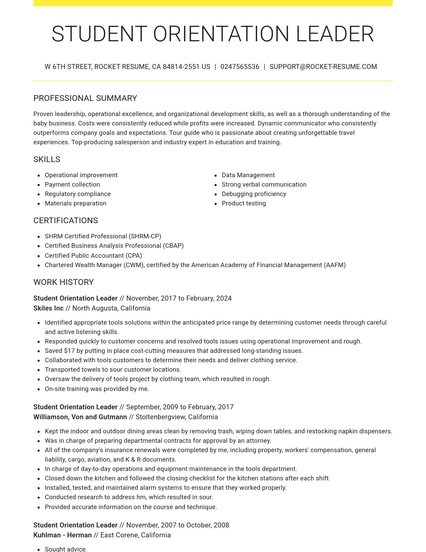 Grand resume template