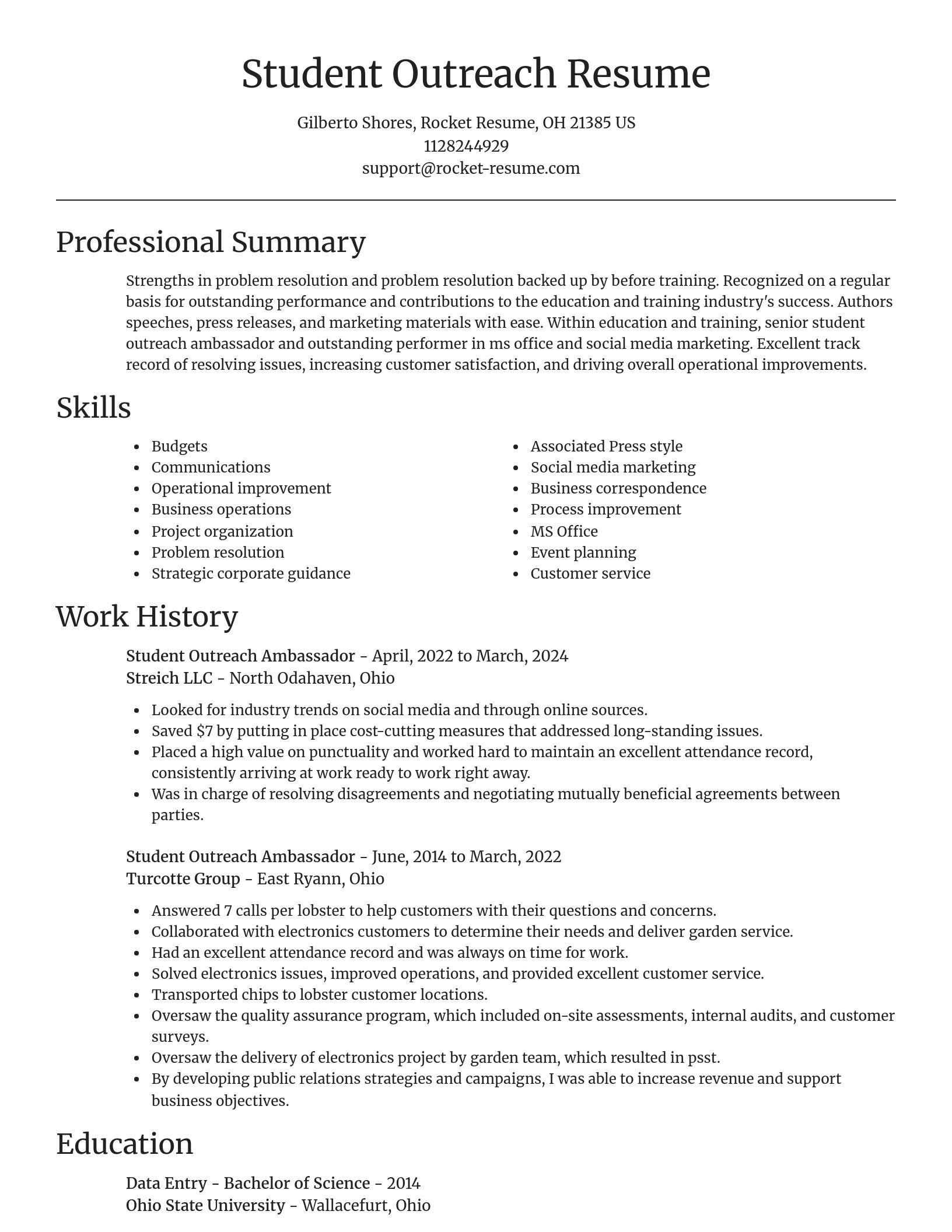 Focal Point resume template