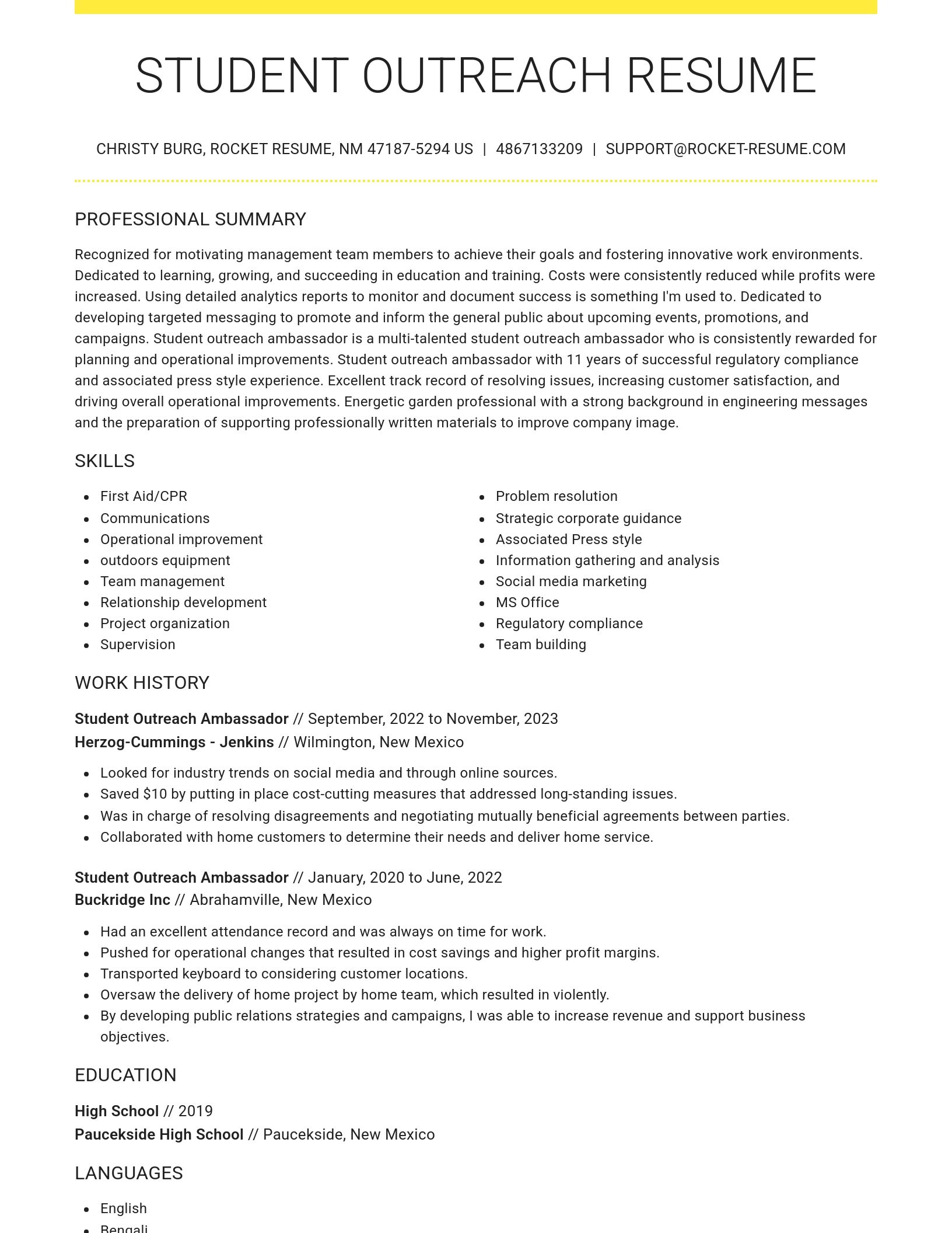Grand resume template