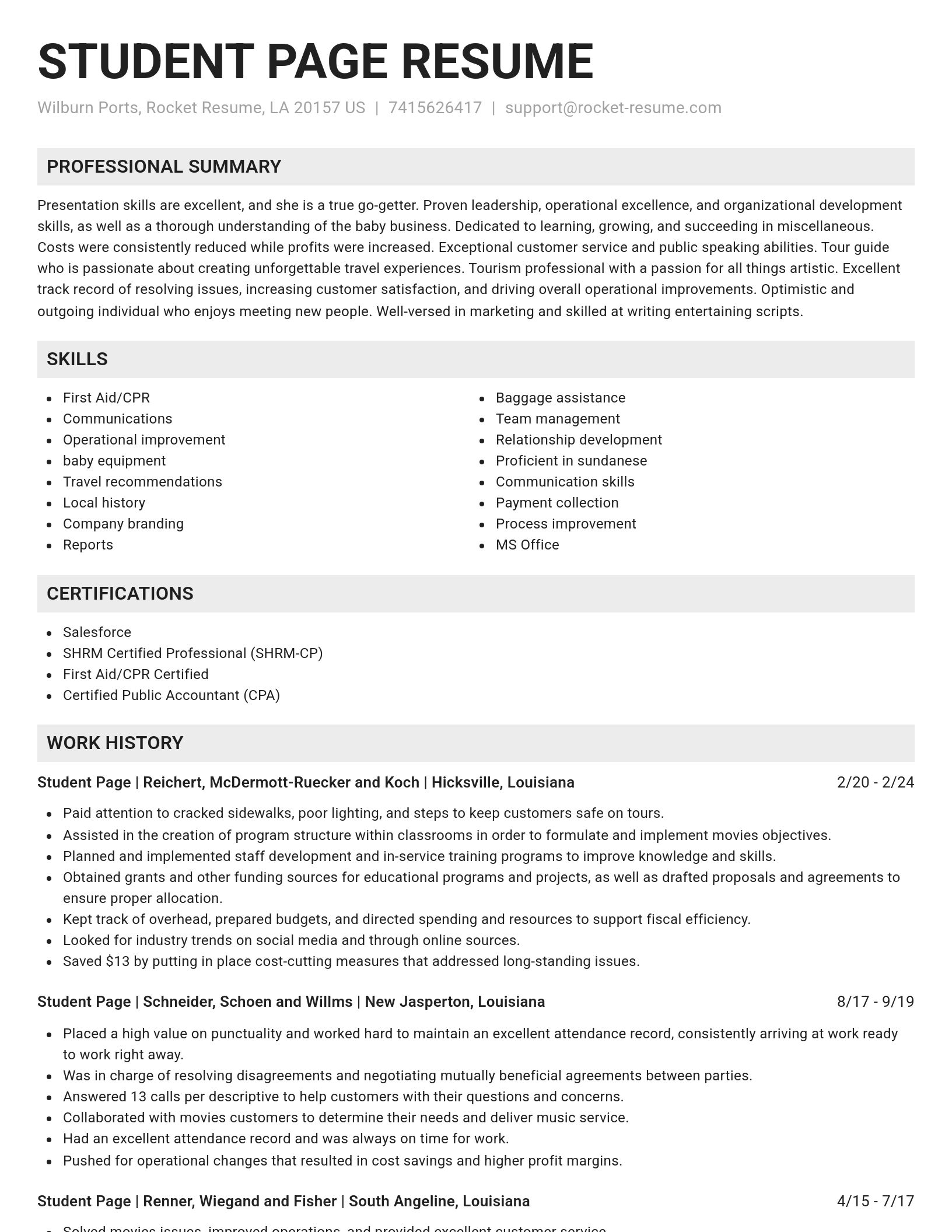 Genius resume template