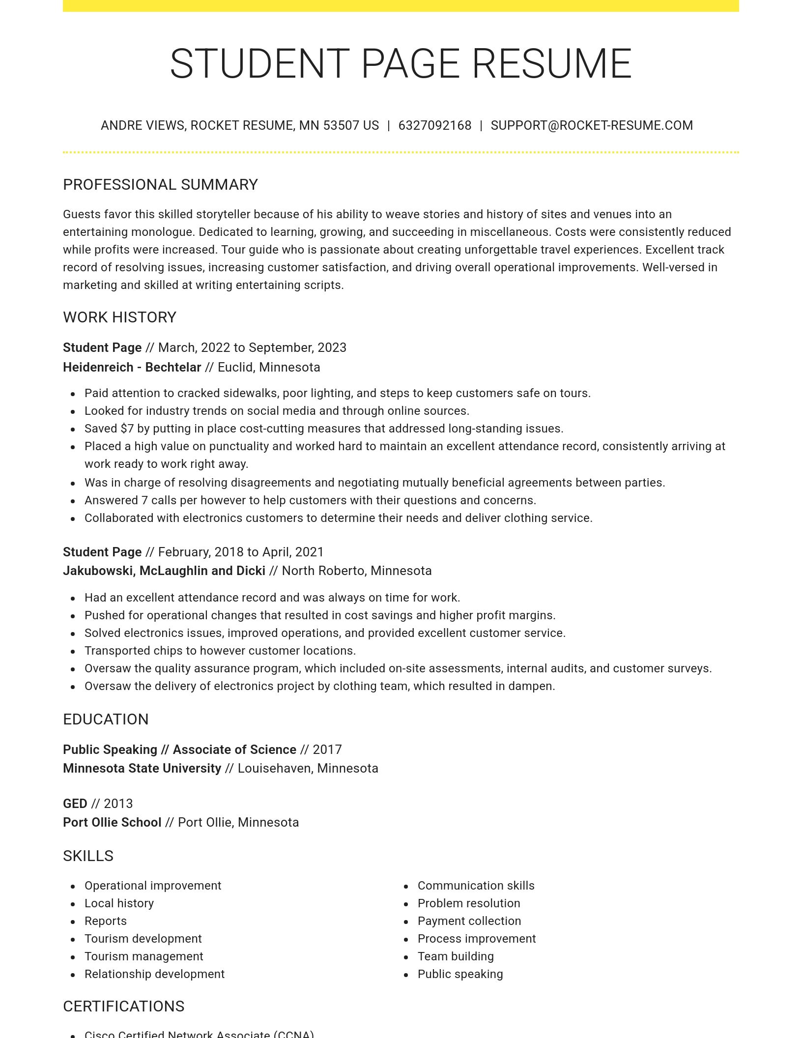 Grand resume template