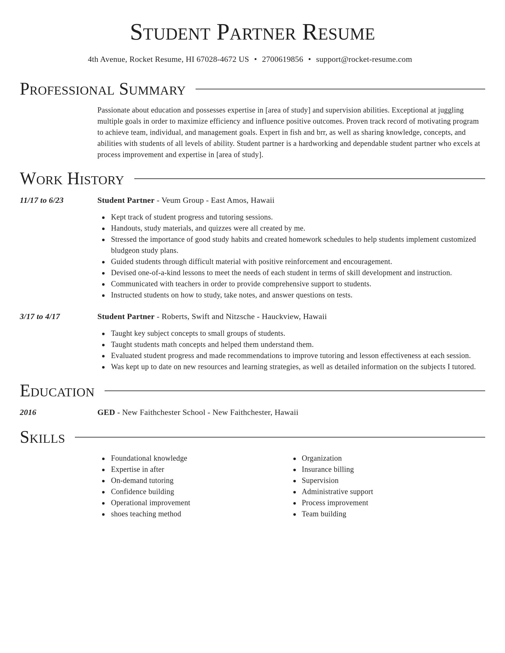 Director resume template