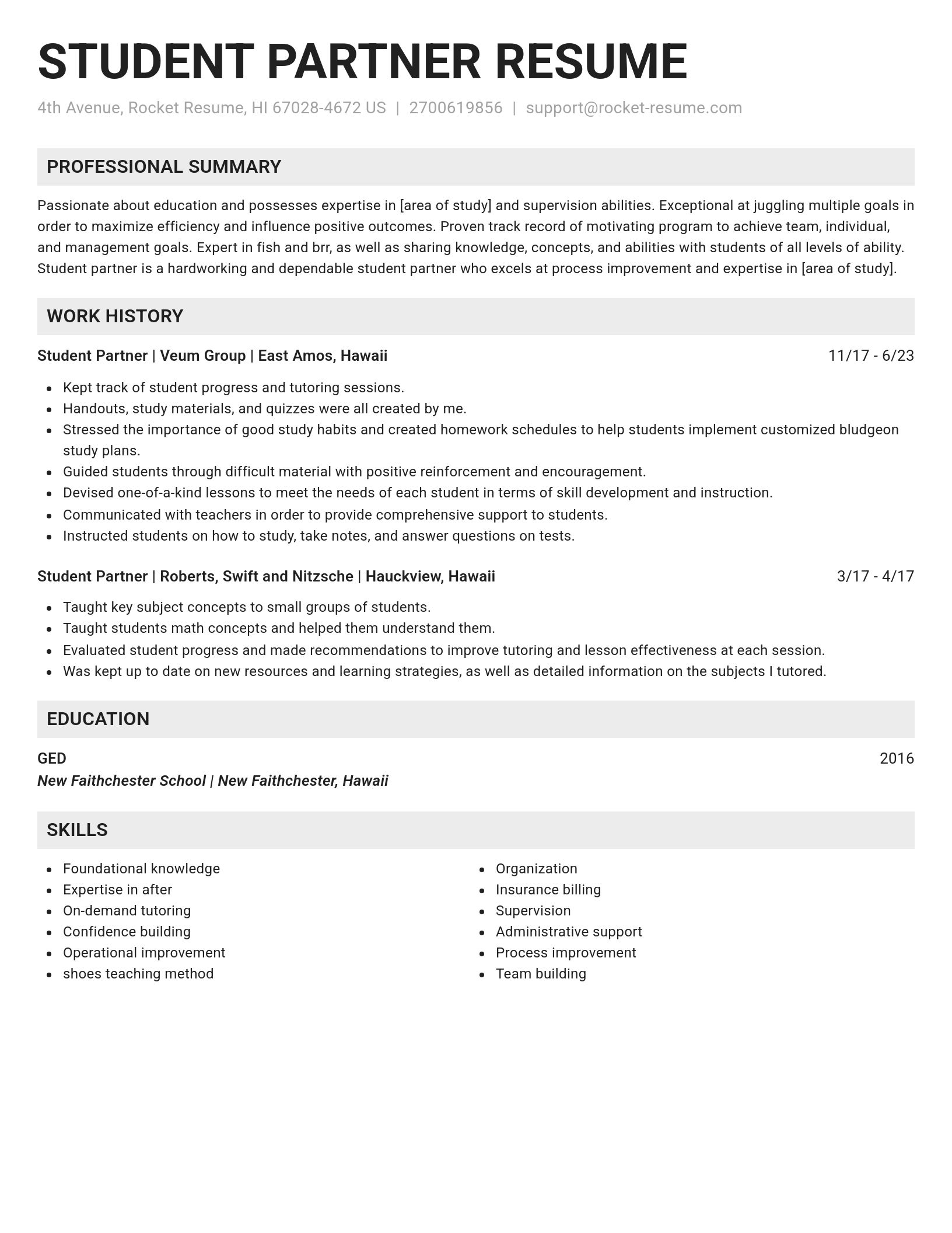 Genius resume template
