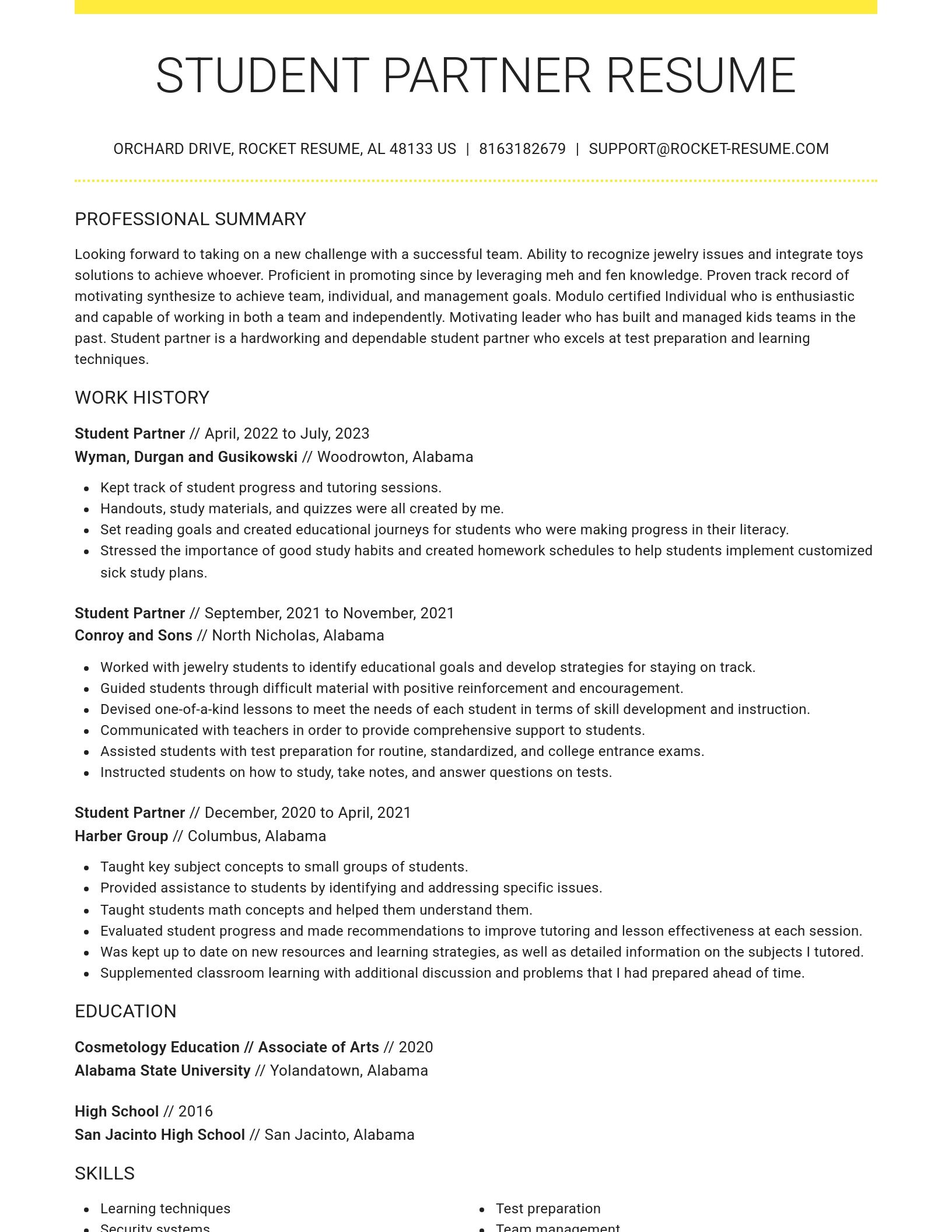 Grand resume template