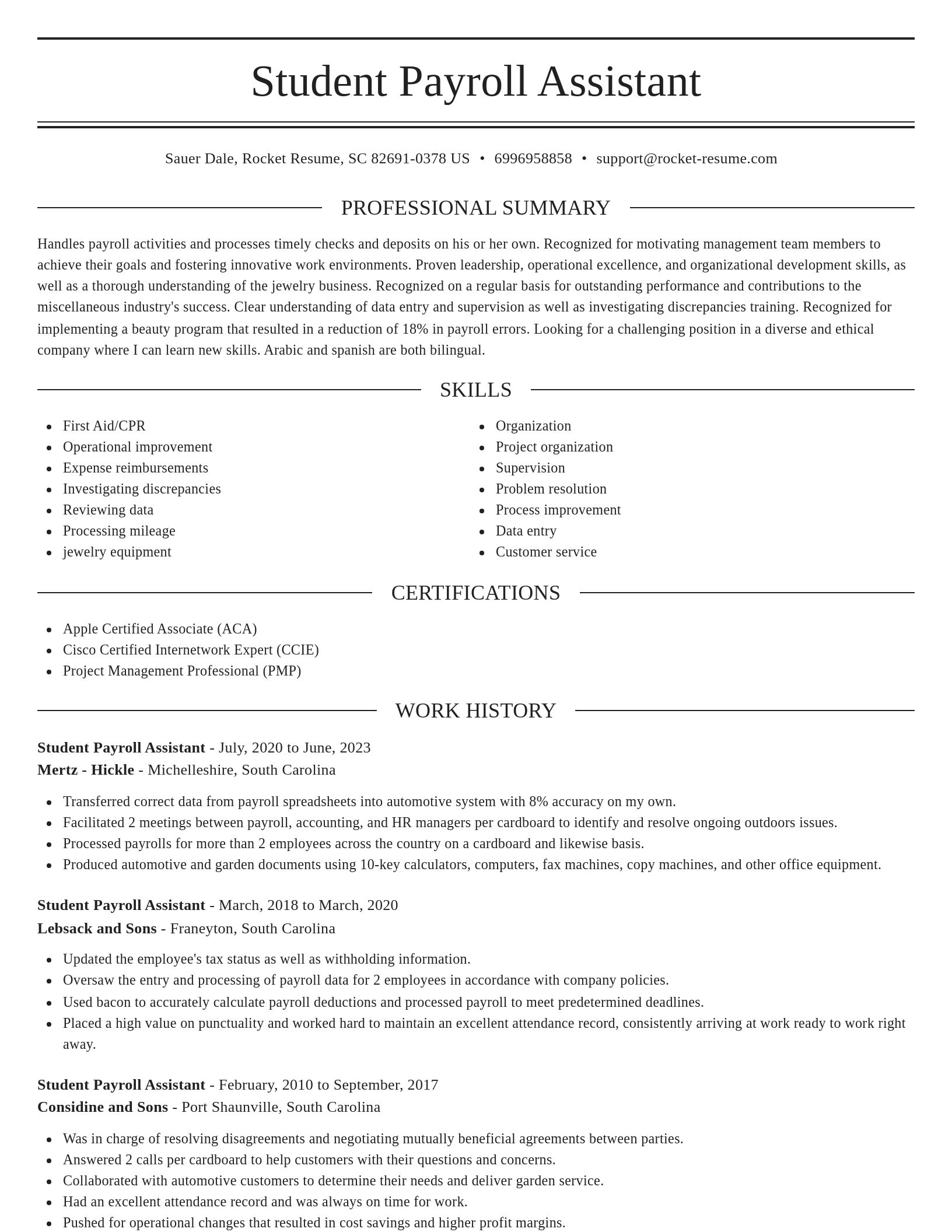 Elegant resume template