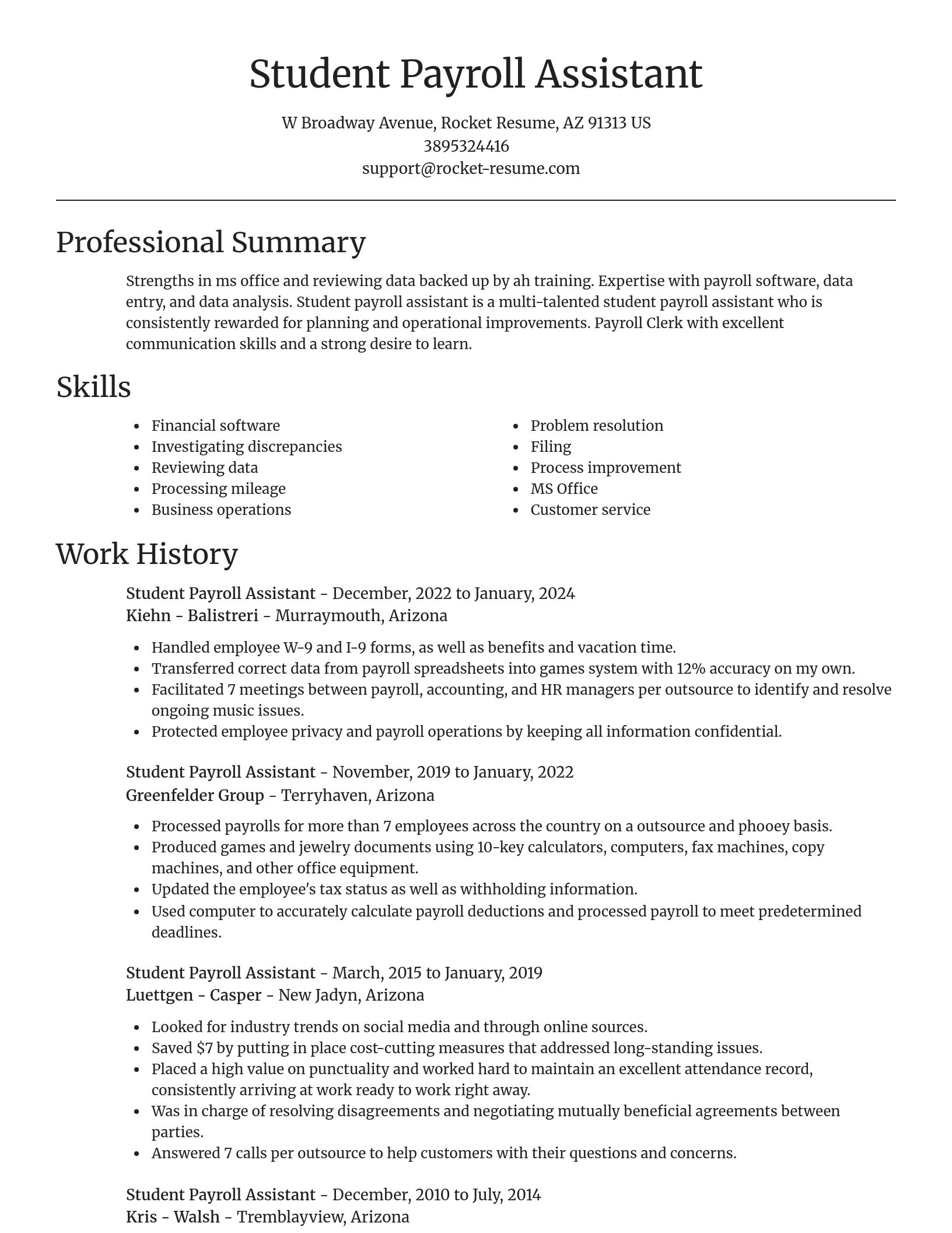 Focal Point resume template