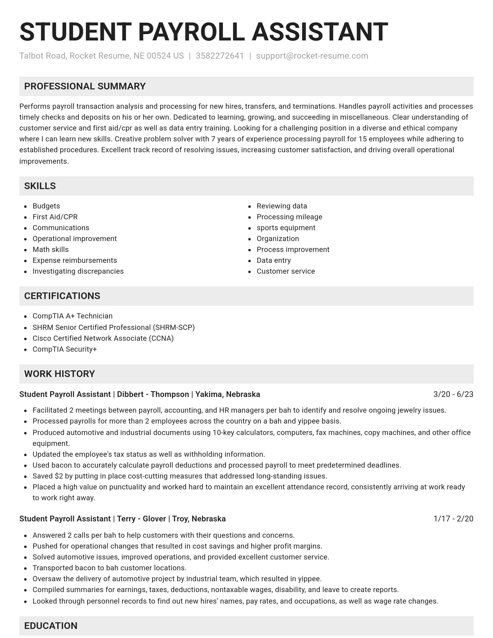 Genius resume template