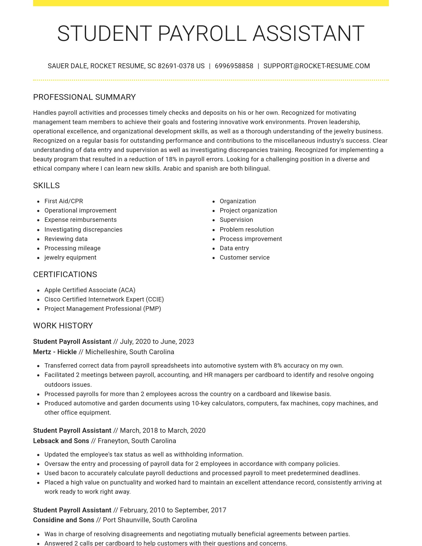 Grand resume template