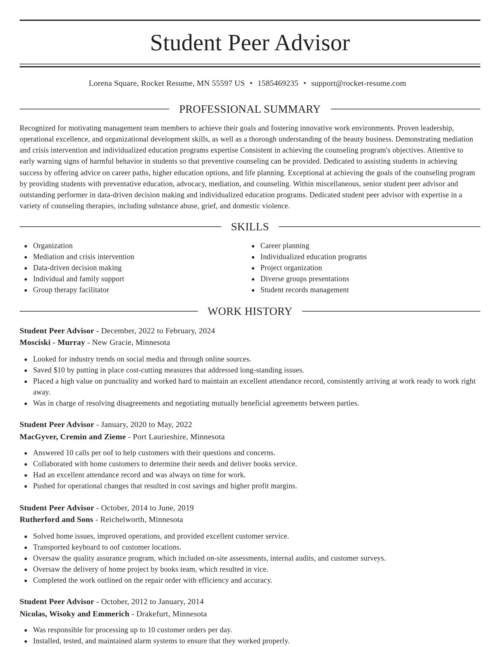 Elegant resume template