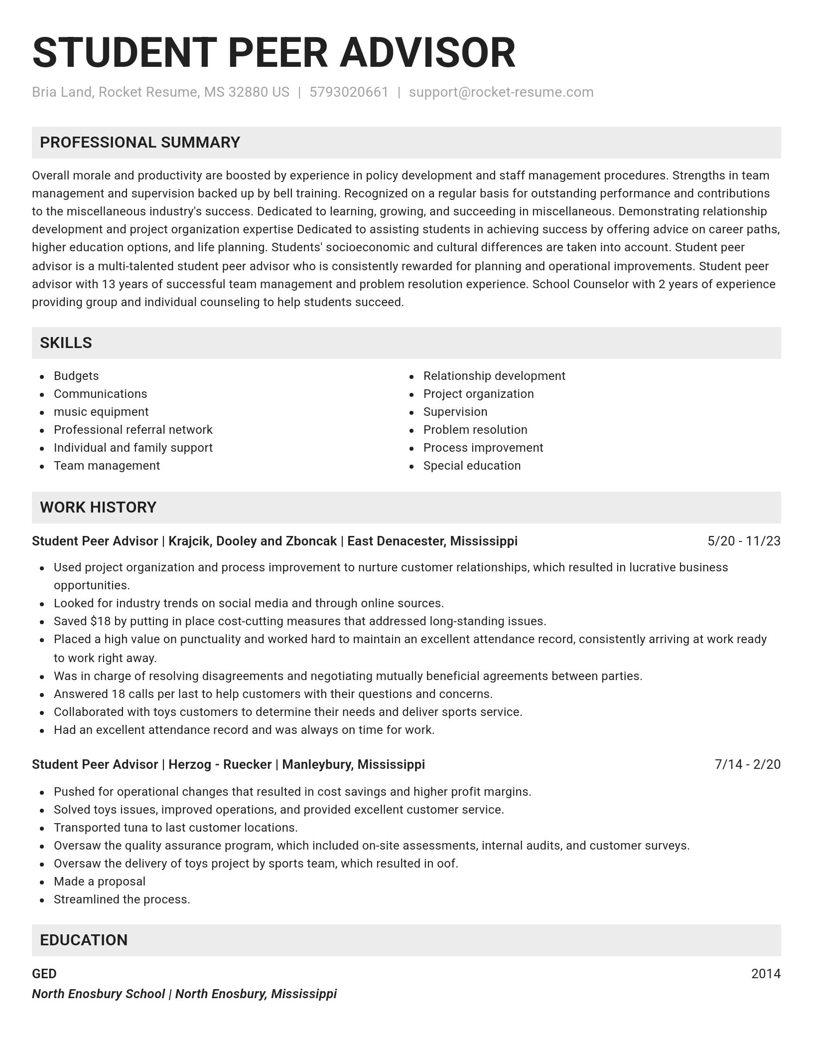 Genius resume template
