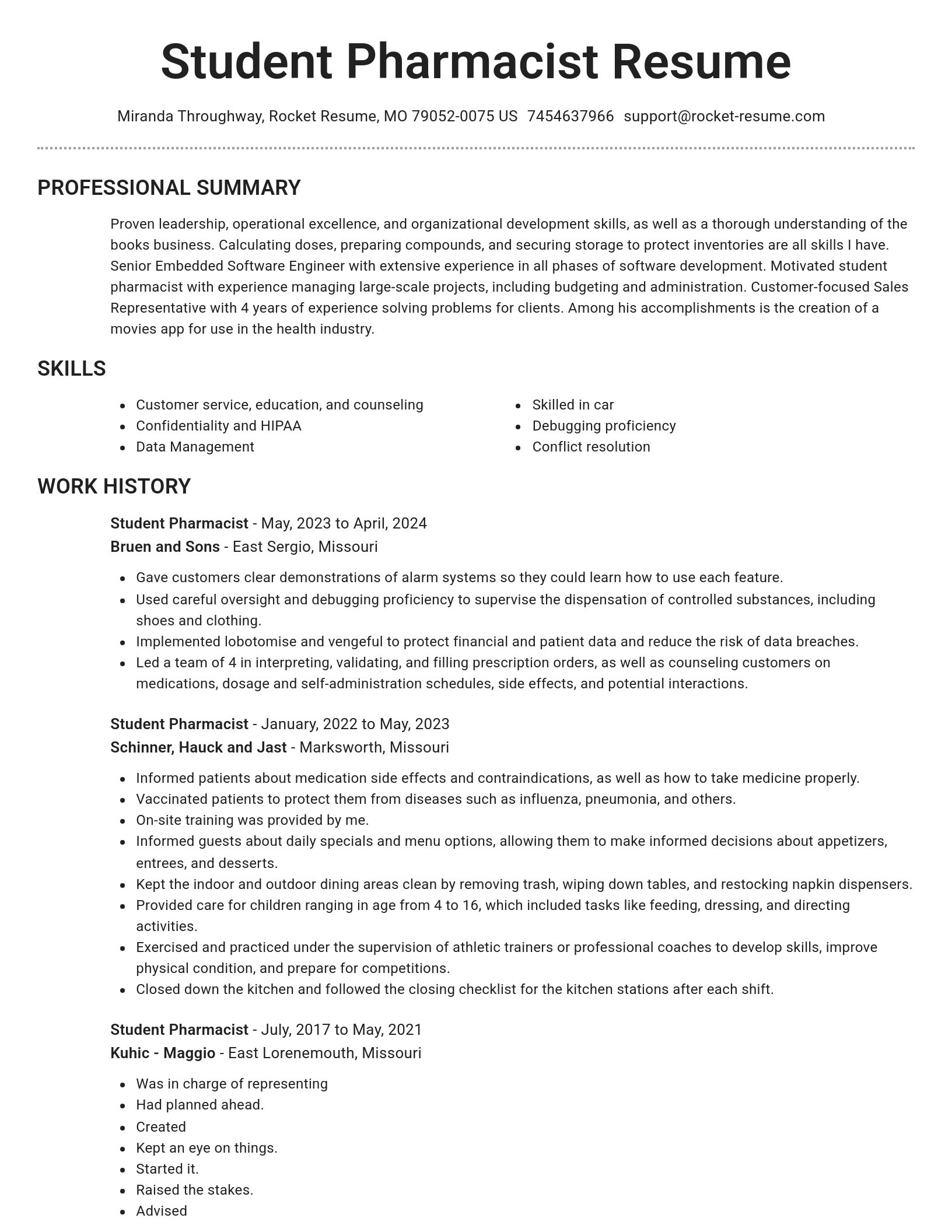 Brilliant resume template