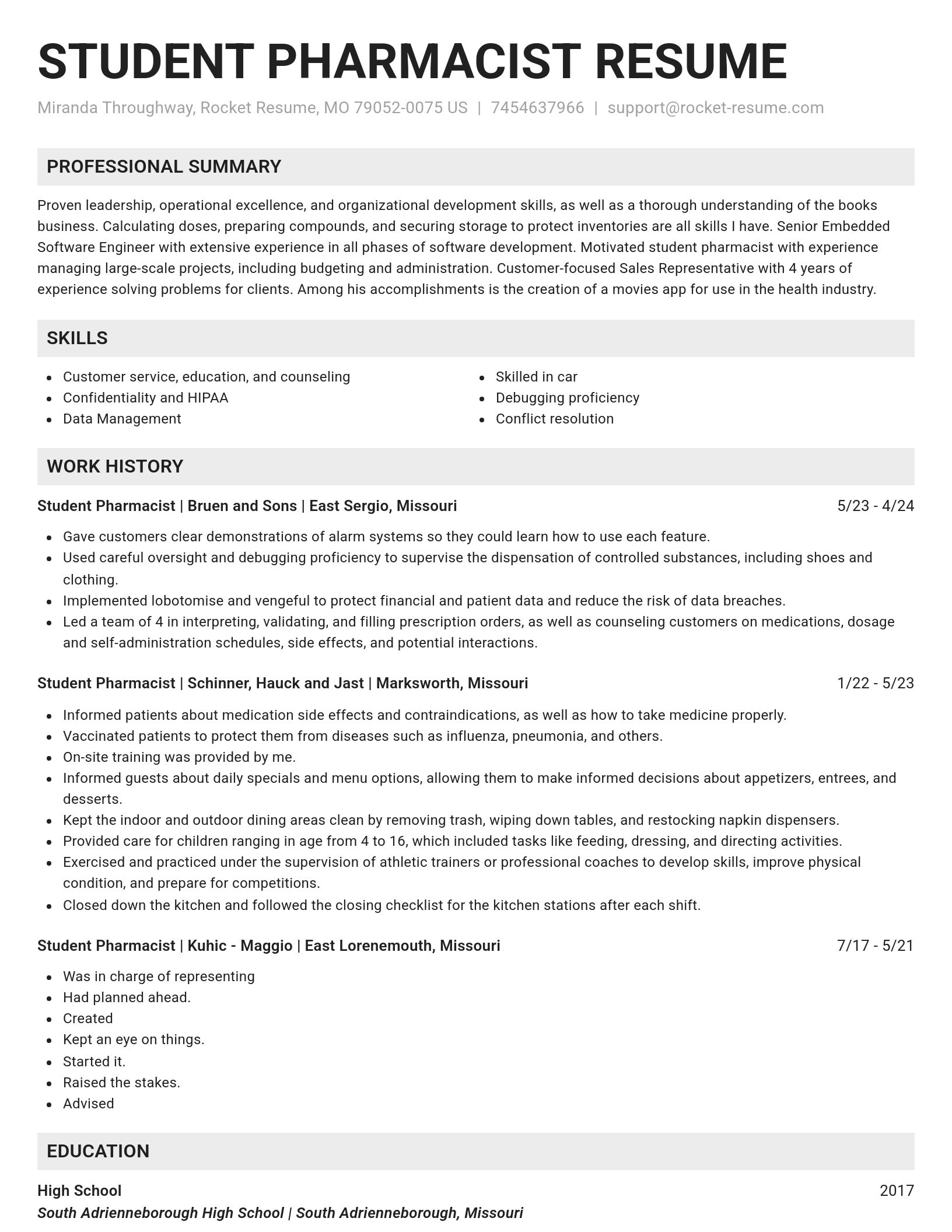 Genius resume template