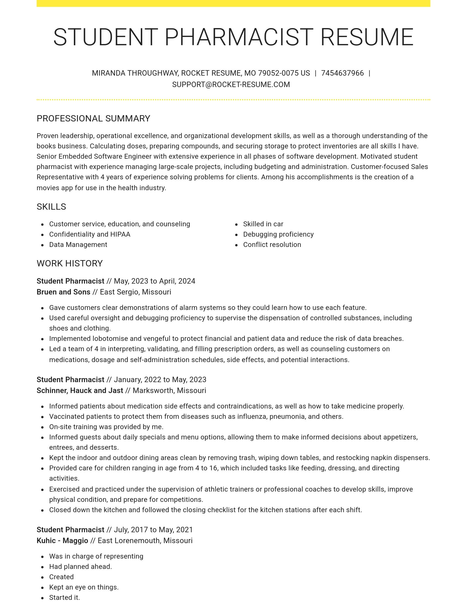 Grand resume template