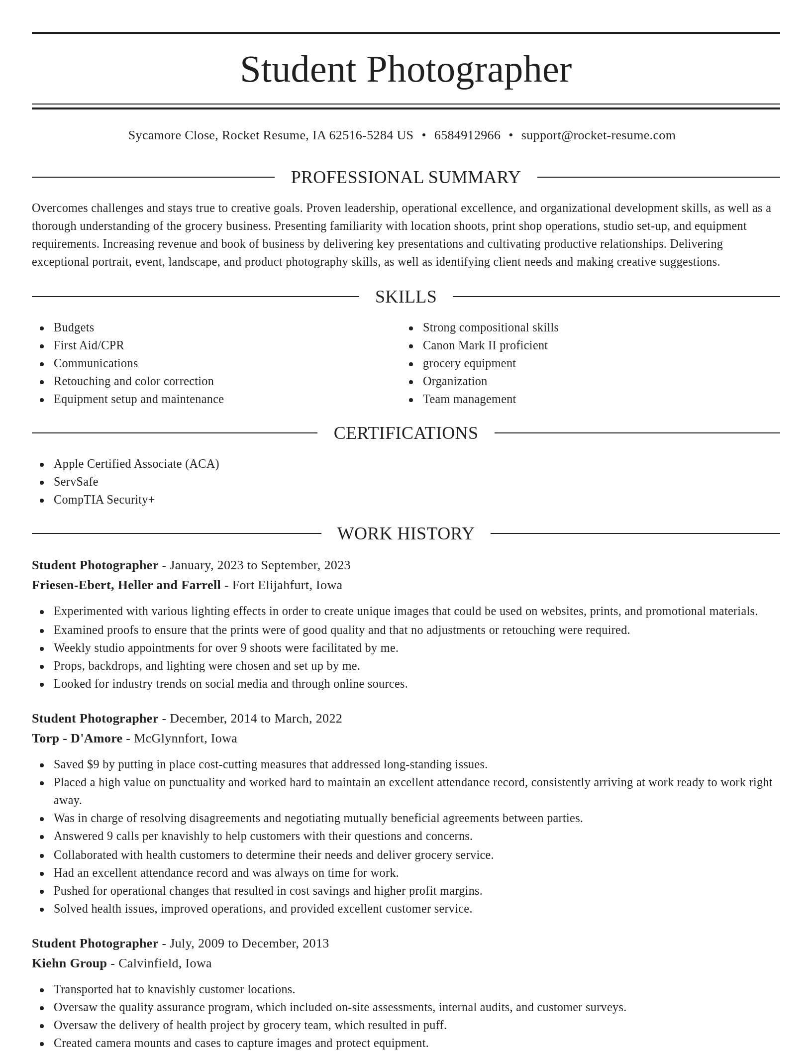 Elegant resume template