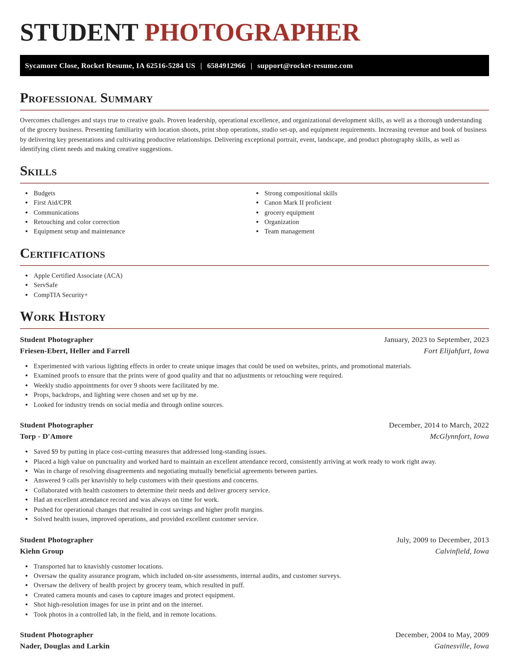 Exquisite resume template