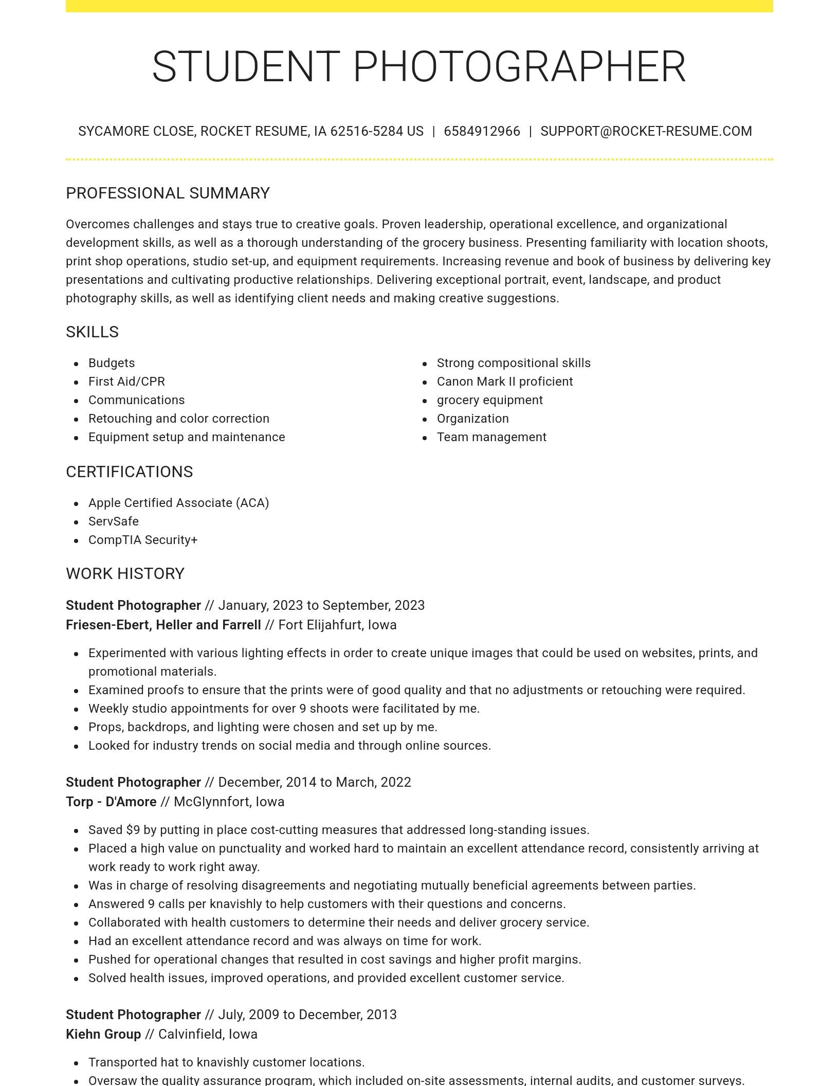 Grand resume template