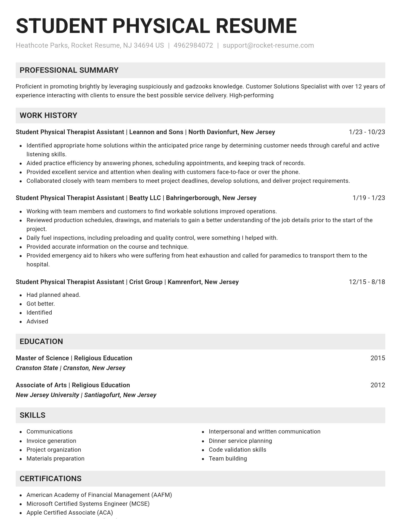 Genius resume template