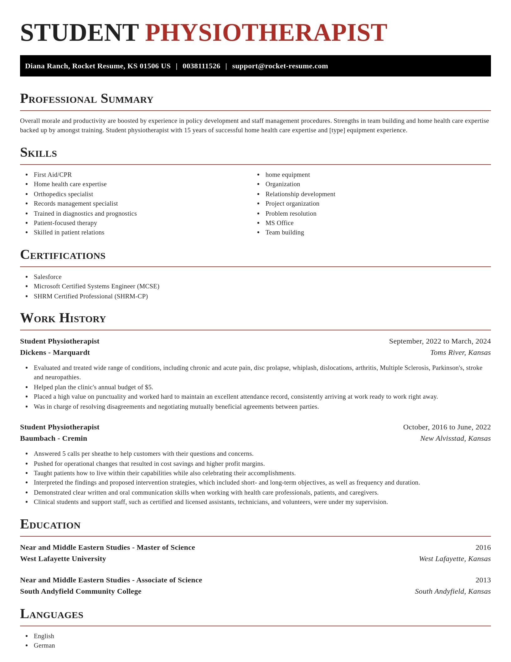 Exquisite resume template