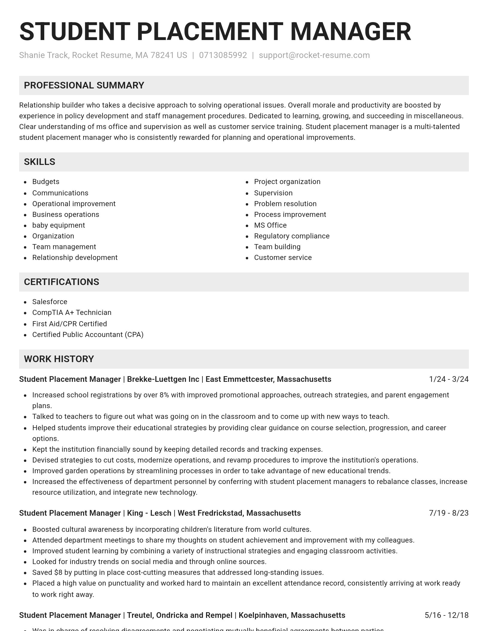 Genius resume template