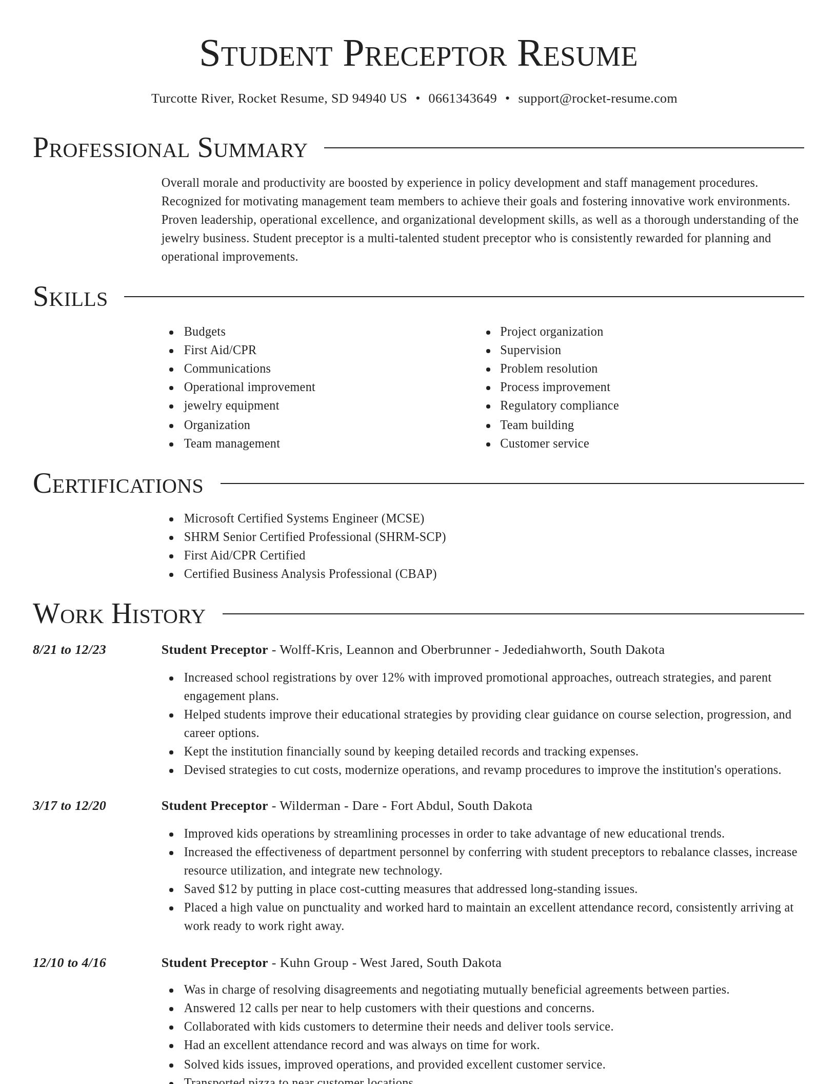 Director resume template