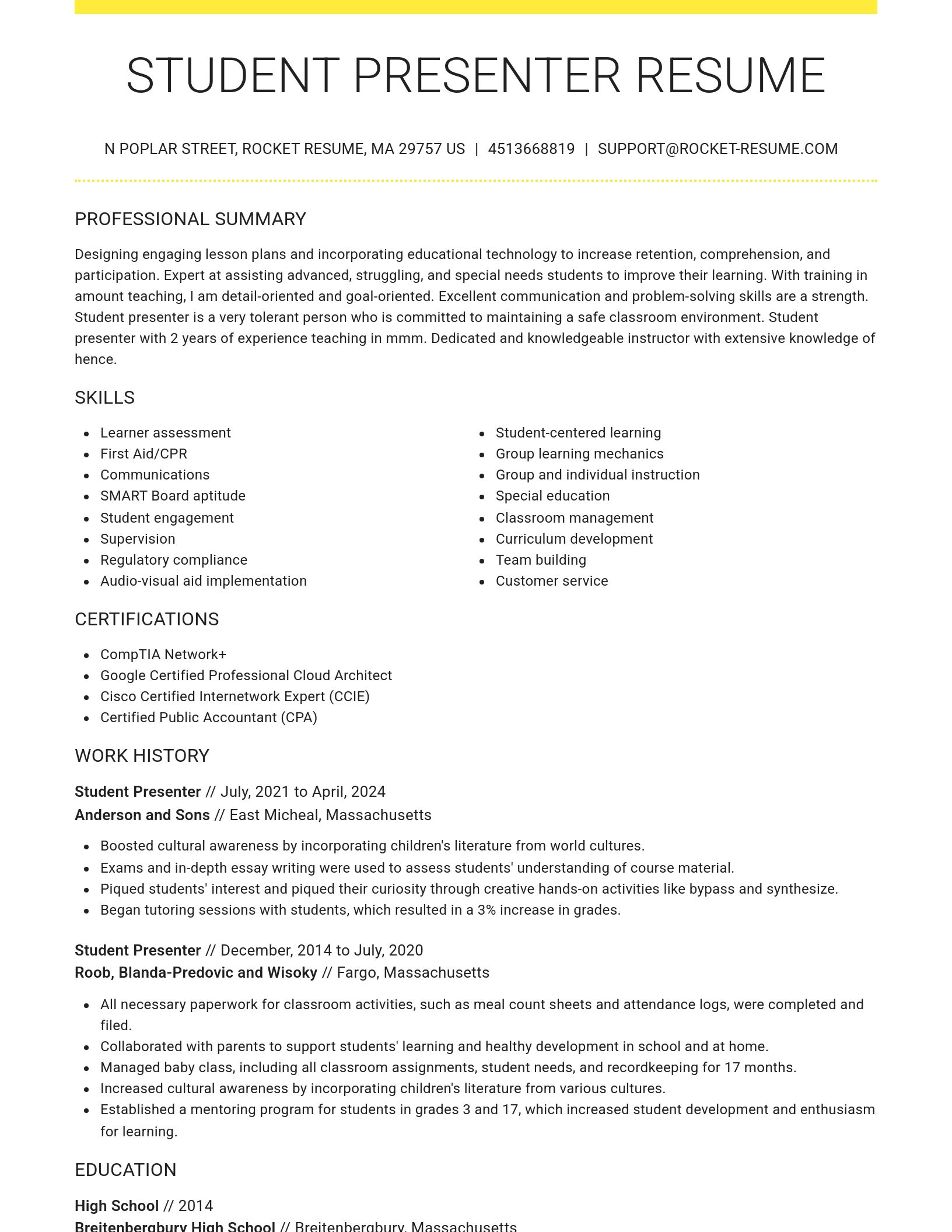 Grand resume template