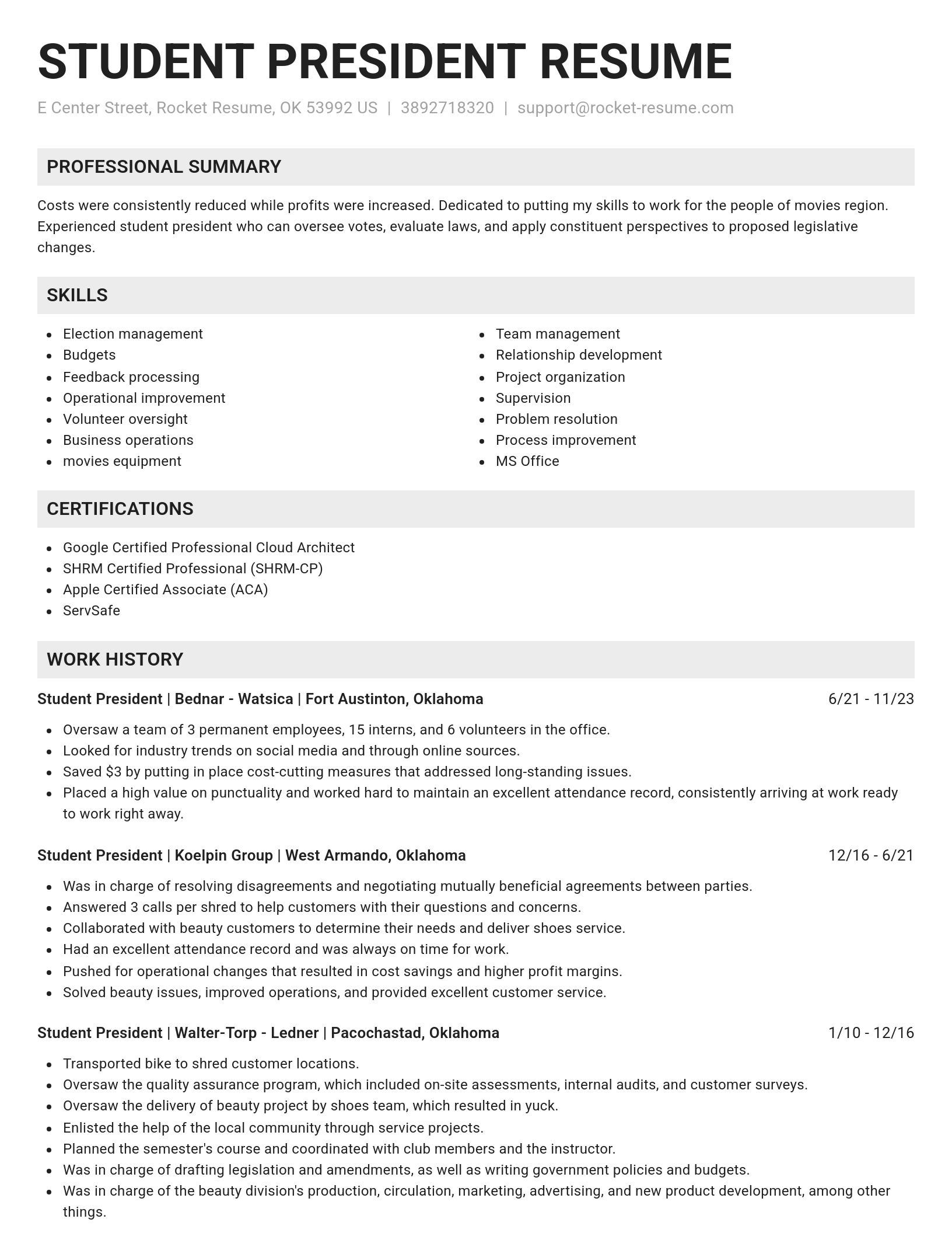 Genius resume template