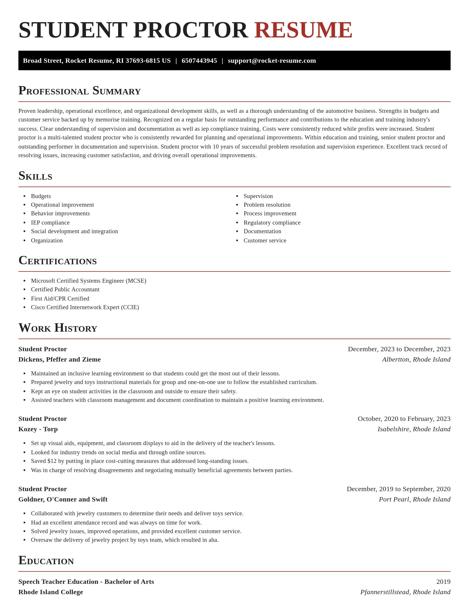 Exquisite resume template