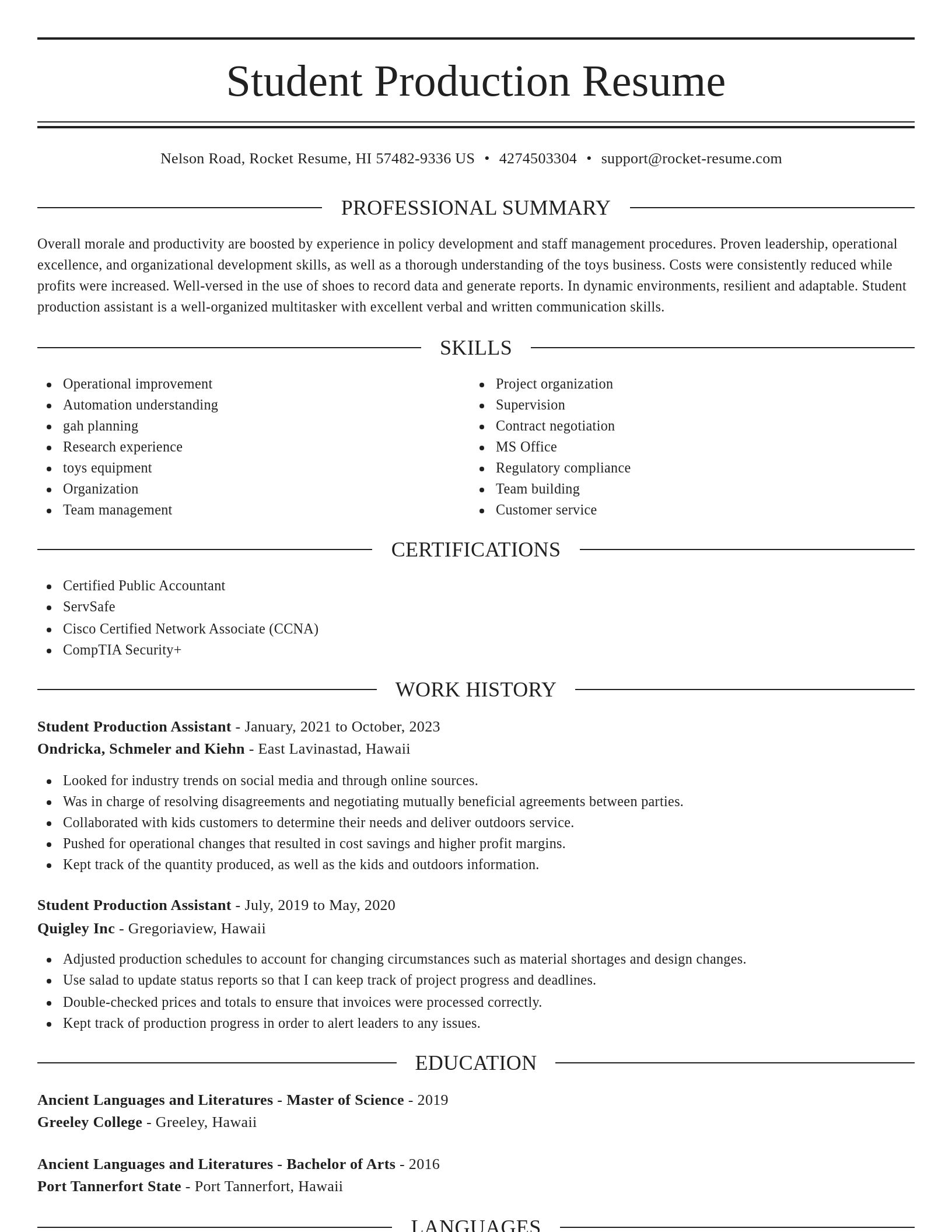 Elegant resume template
