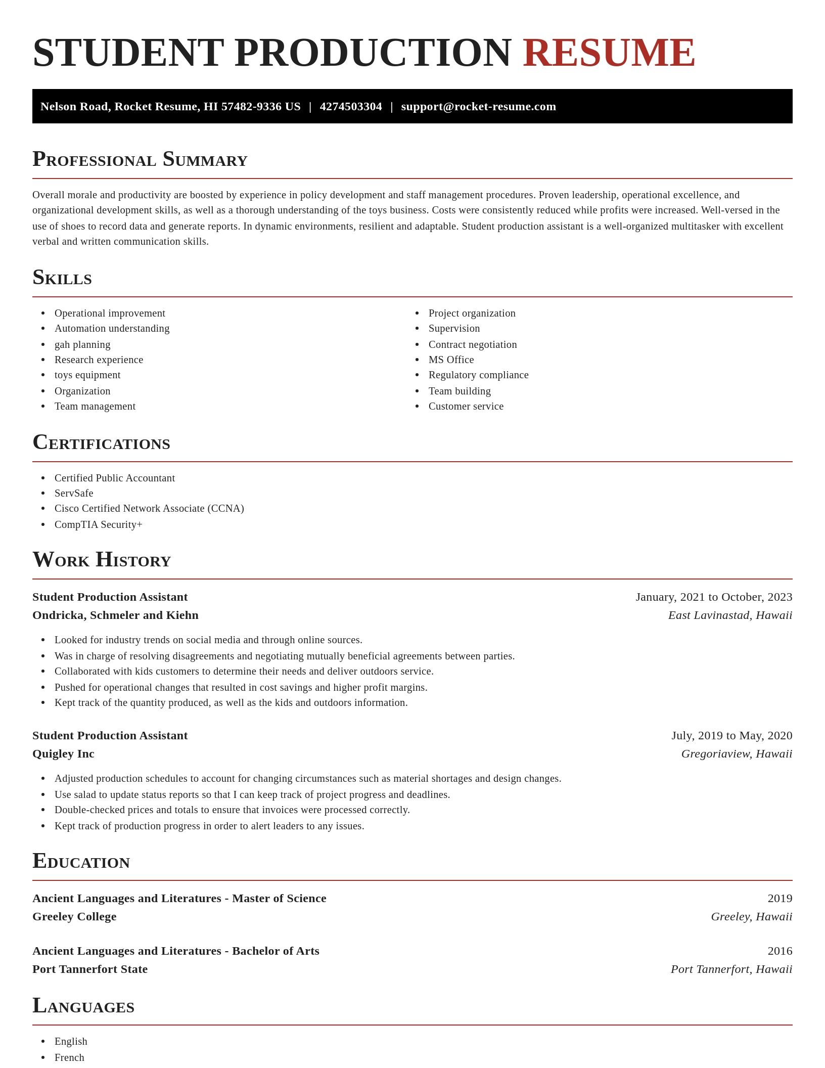 Exquisite resume template