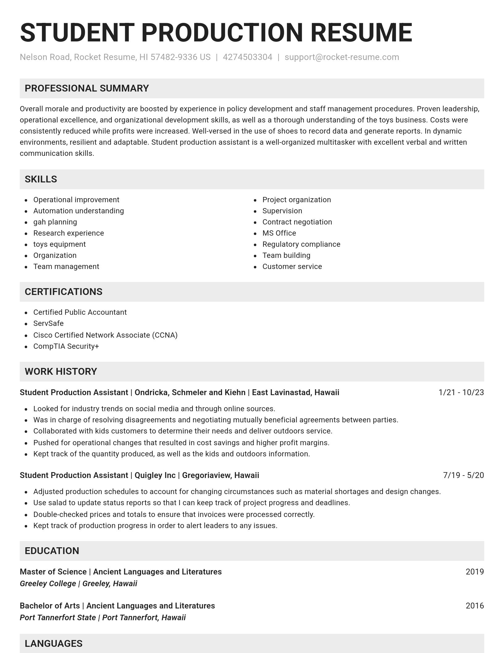 Genius resume template