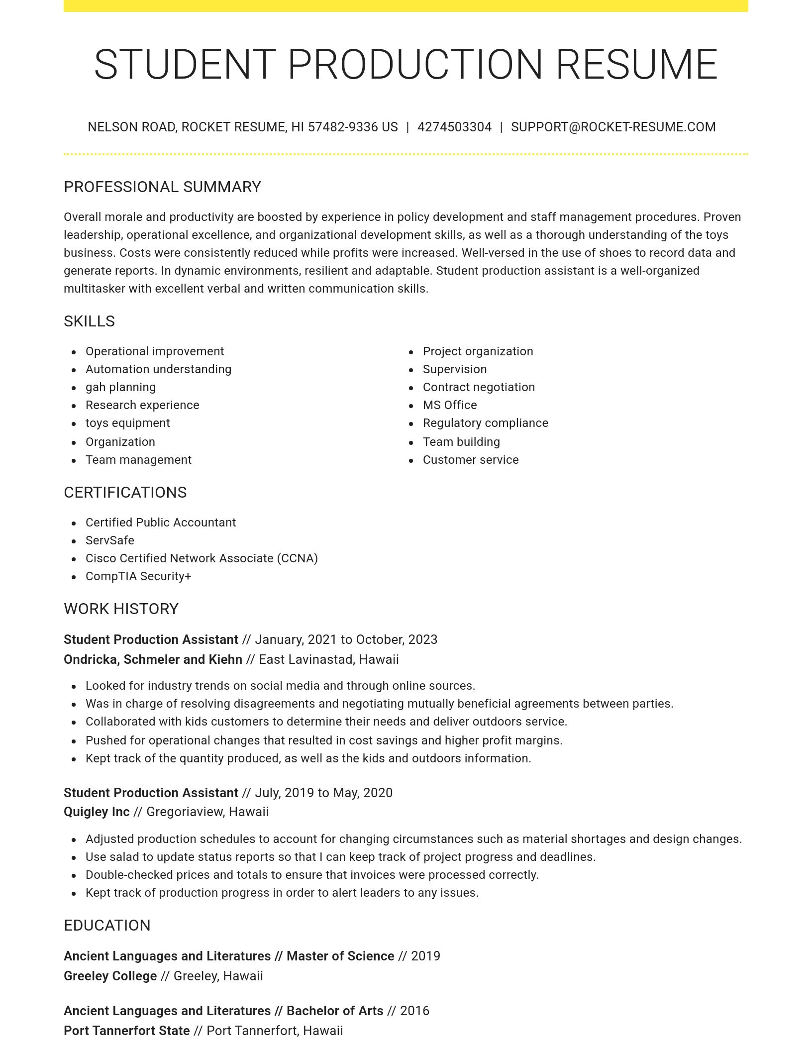Grand resume template