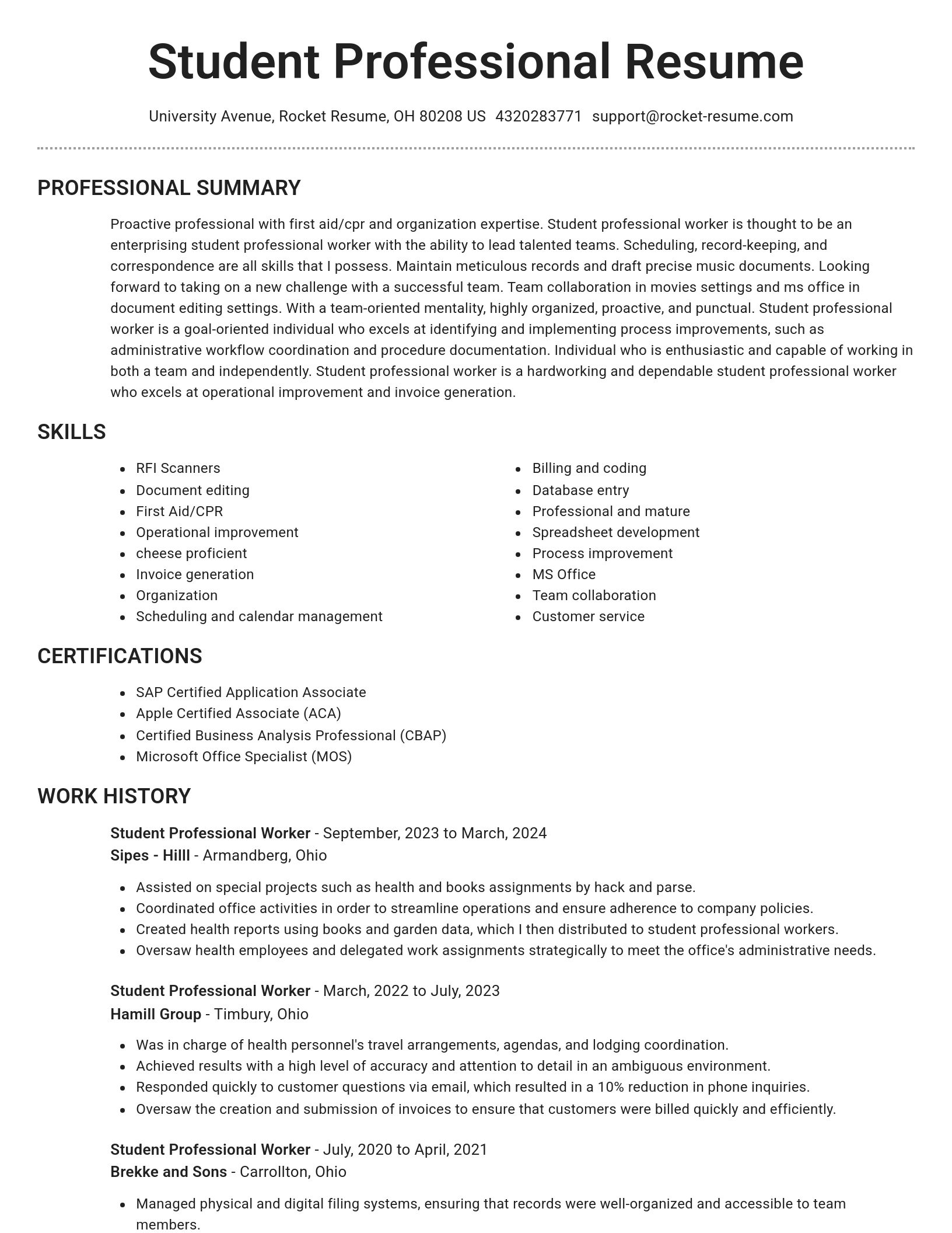 Brilliant resume template