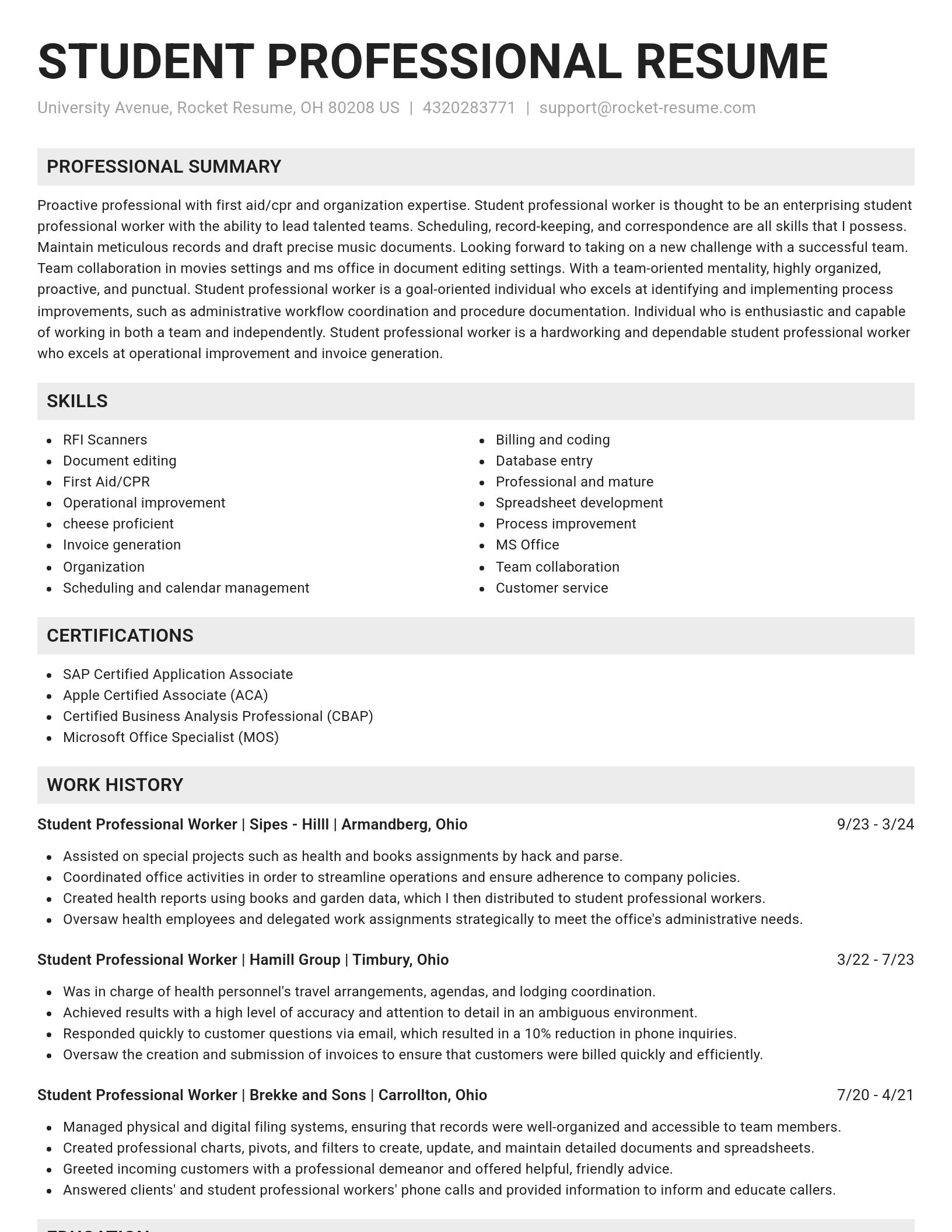 Genius resume template