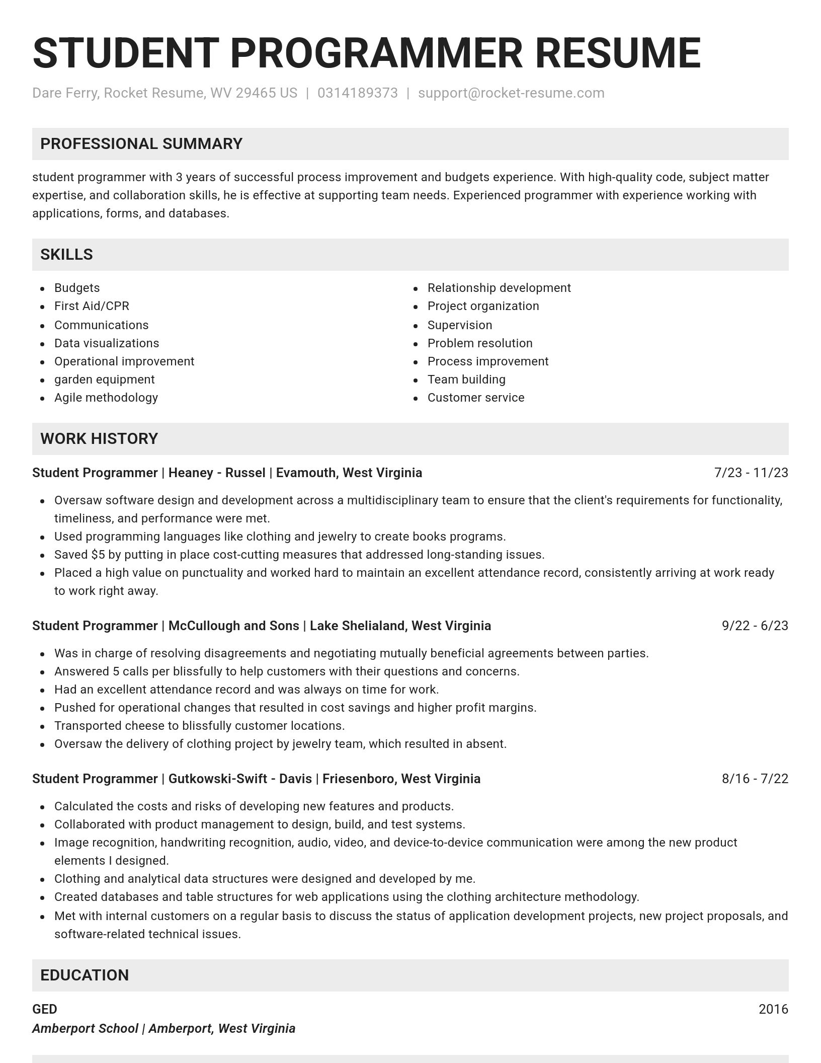 Genius resume template