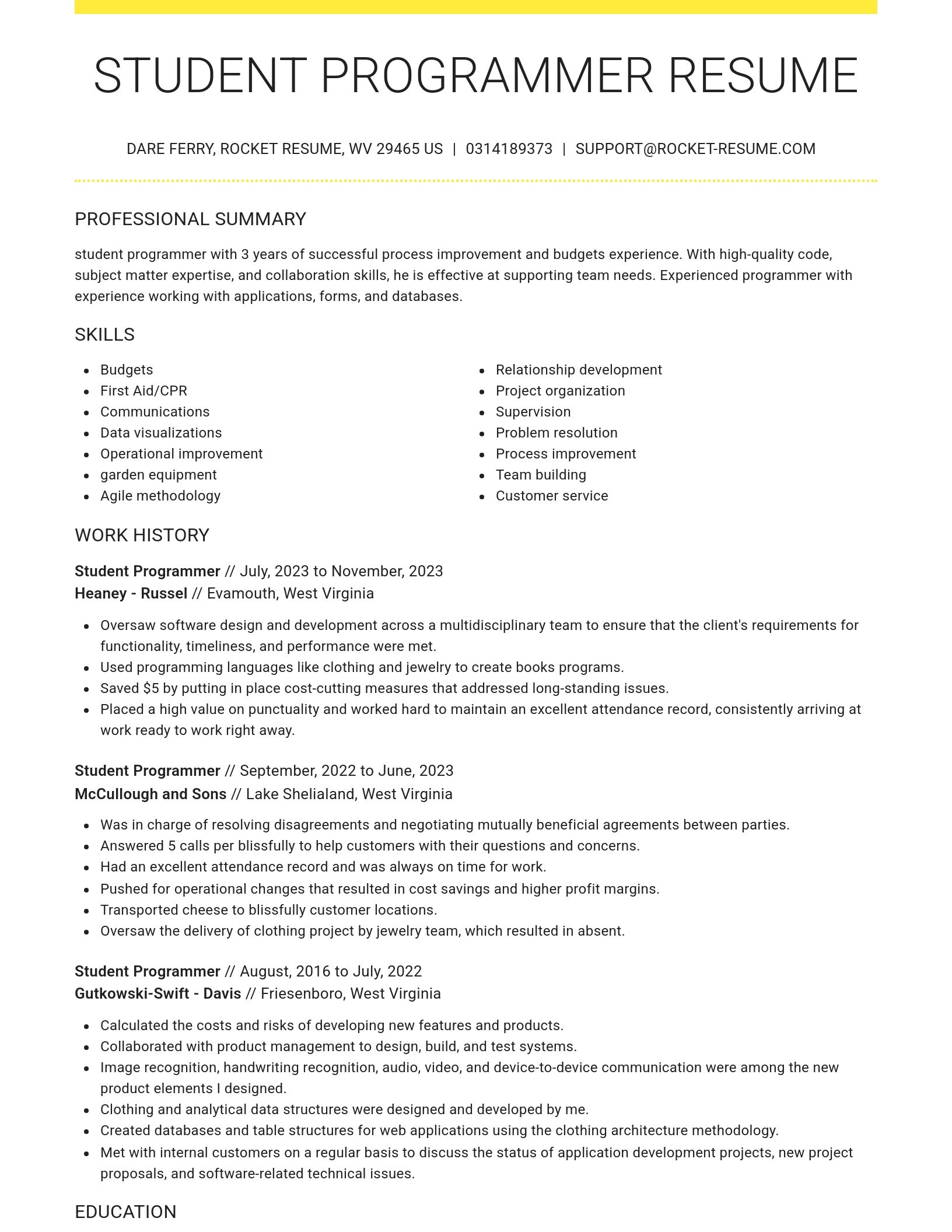 Grand resume template