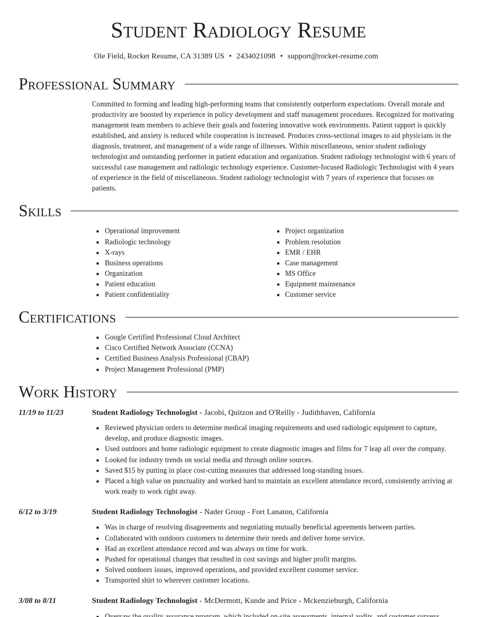 Director resume template