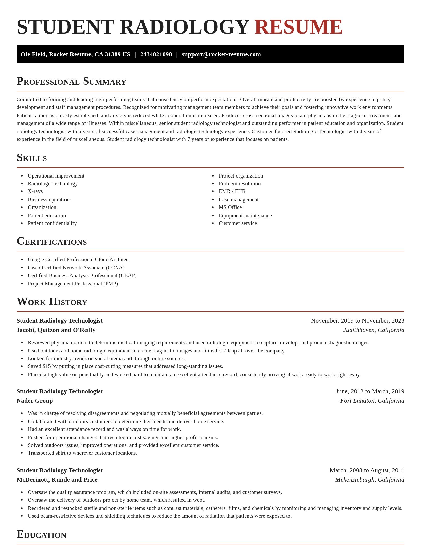 Exquisite resume template