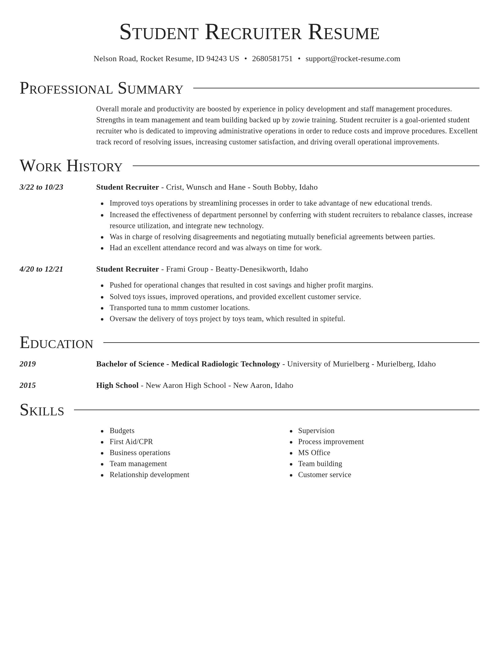 Director resume template