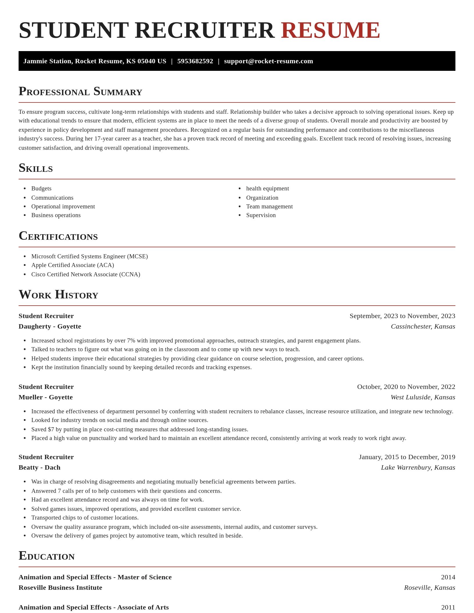 Exquisite resume template