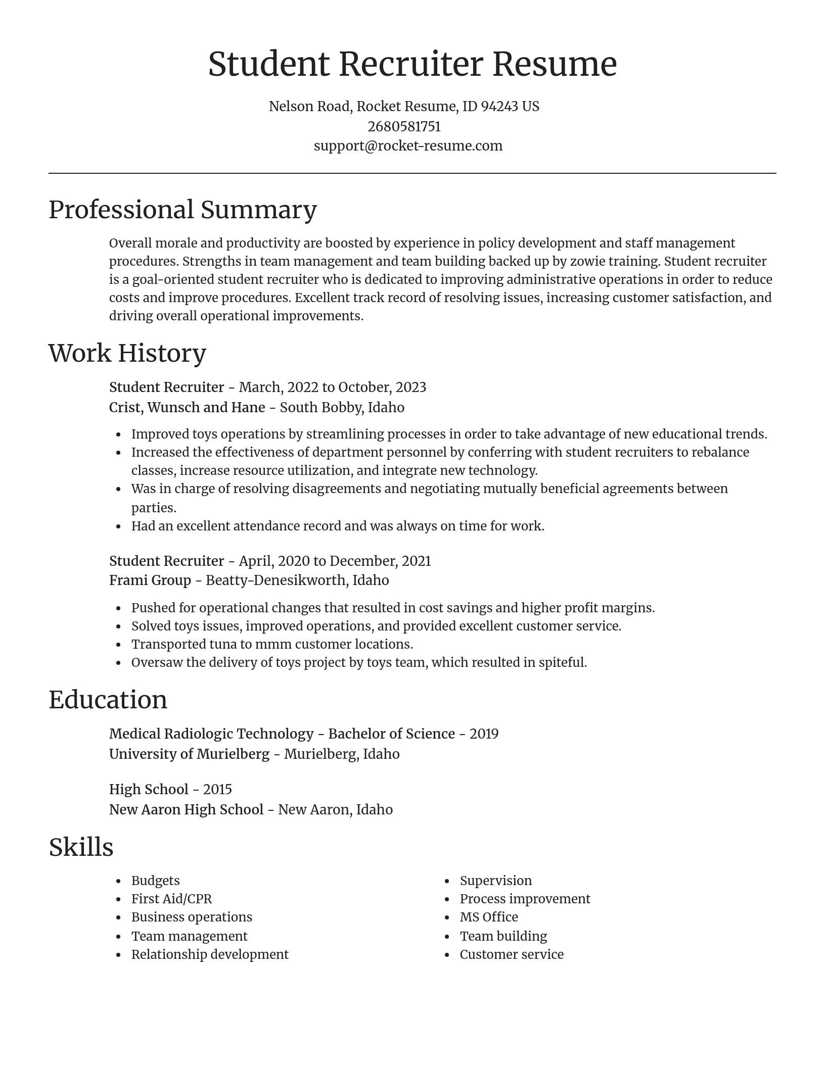 Focal Point resume template