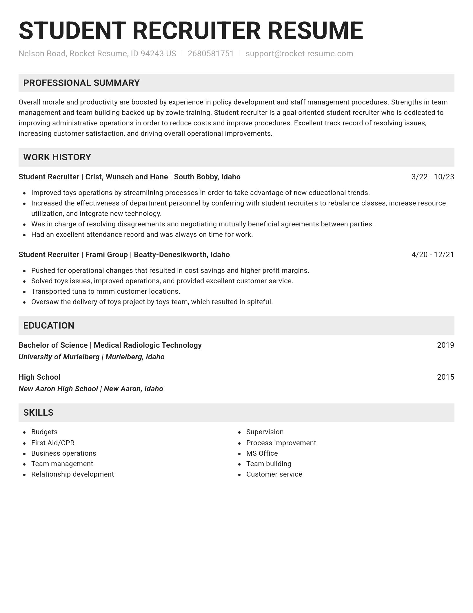 Genius resume template