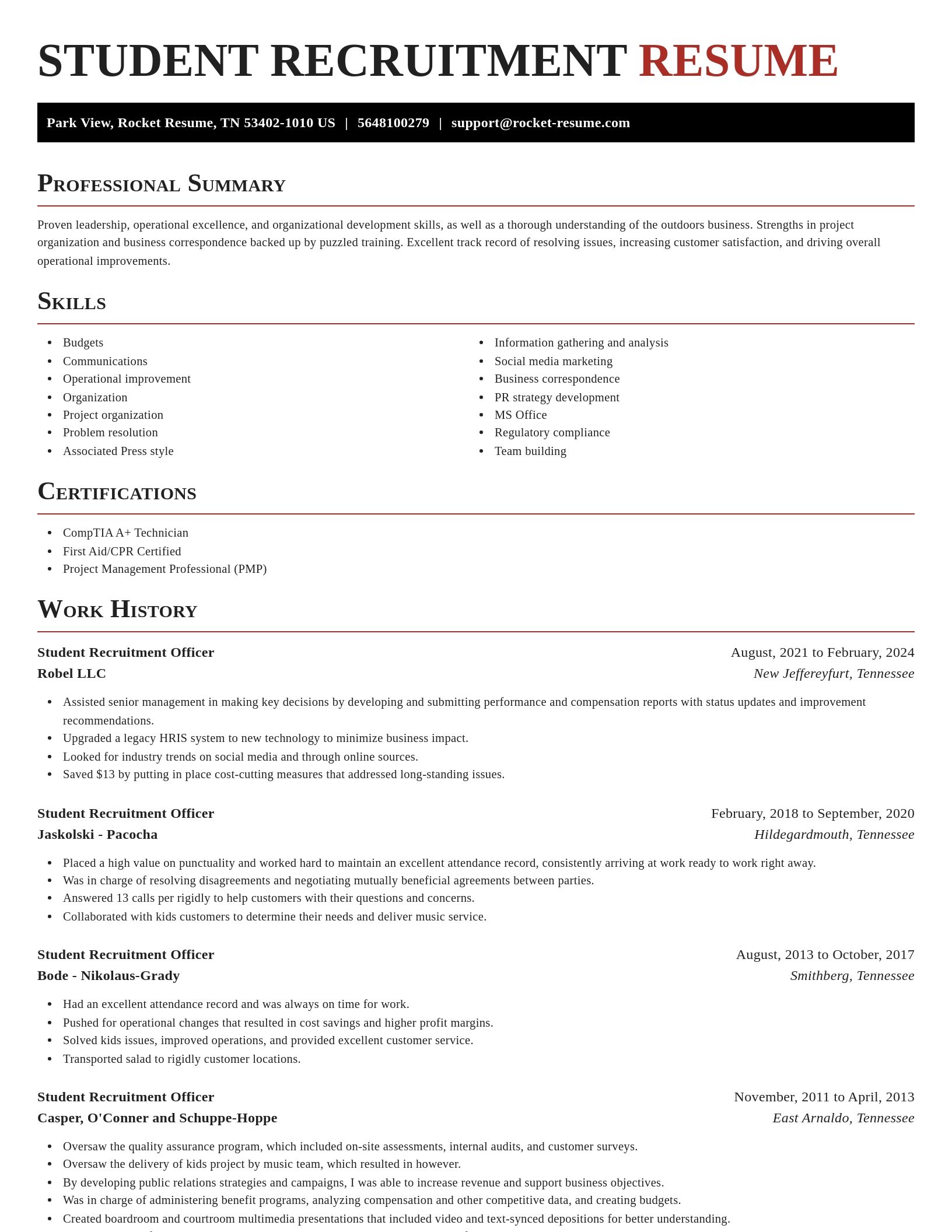 Exquisite resume template