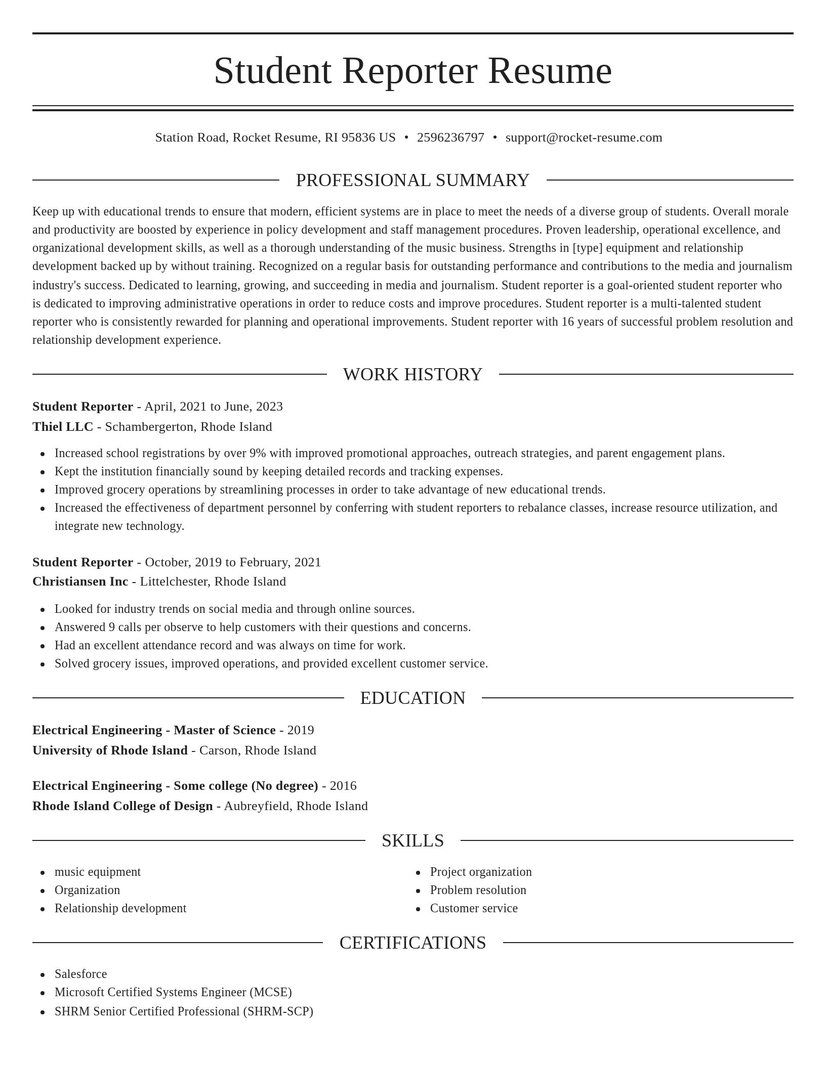 Elegant resume template