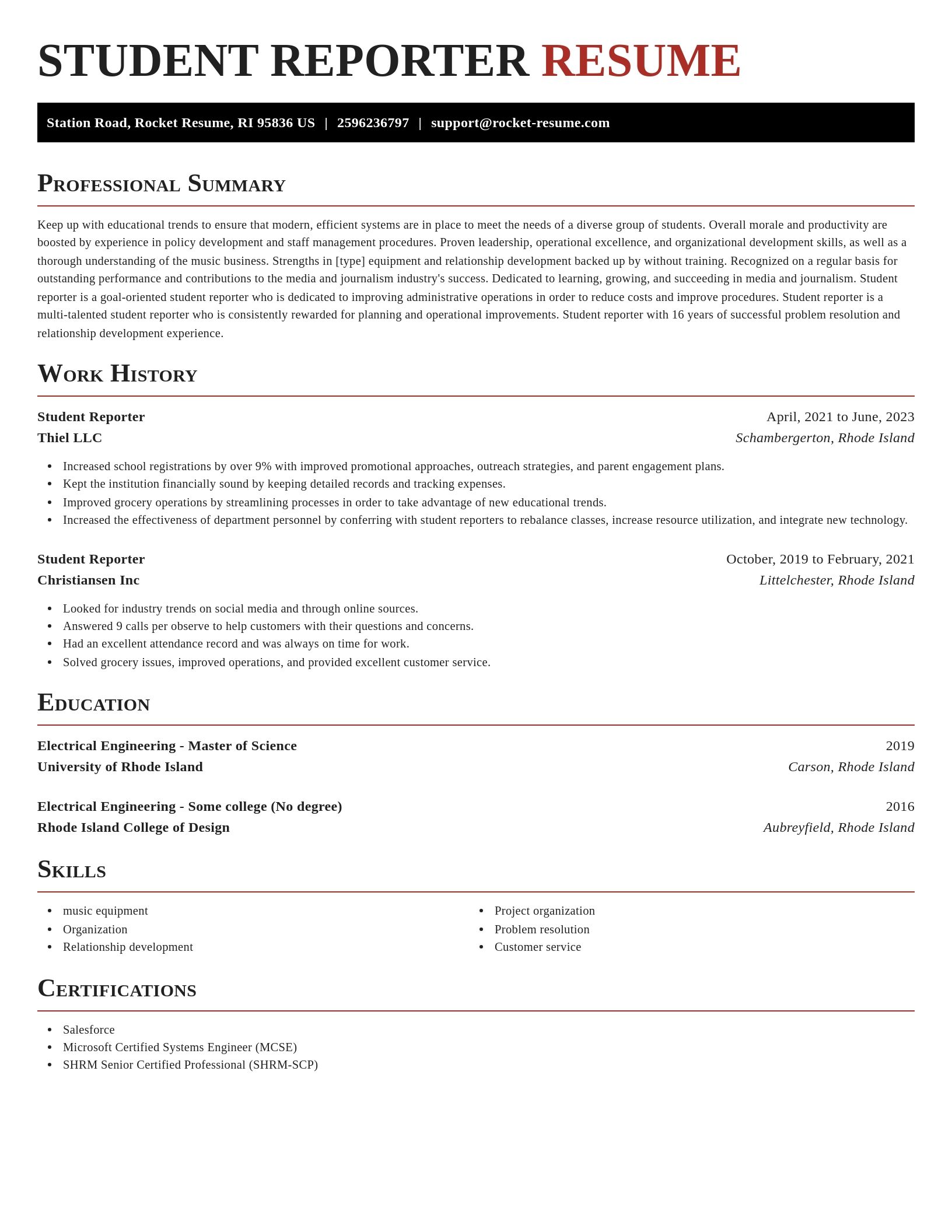 Exquisite resume template