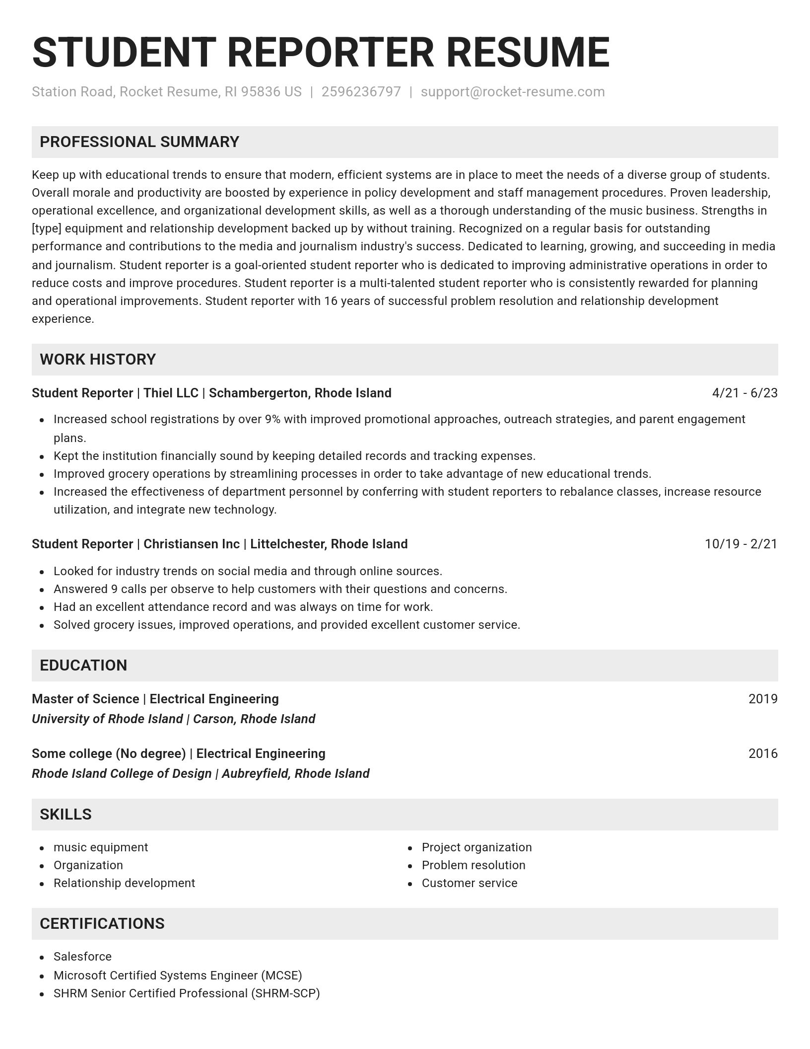 Genius resume template