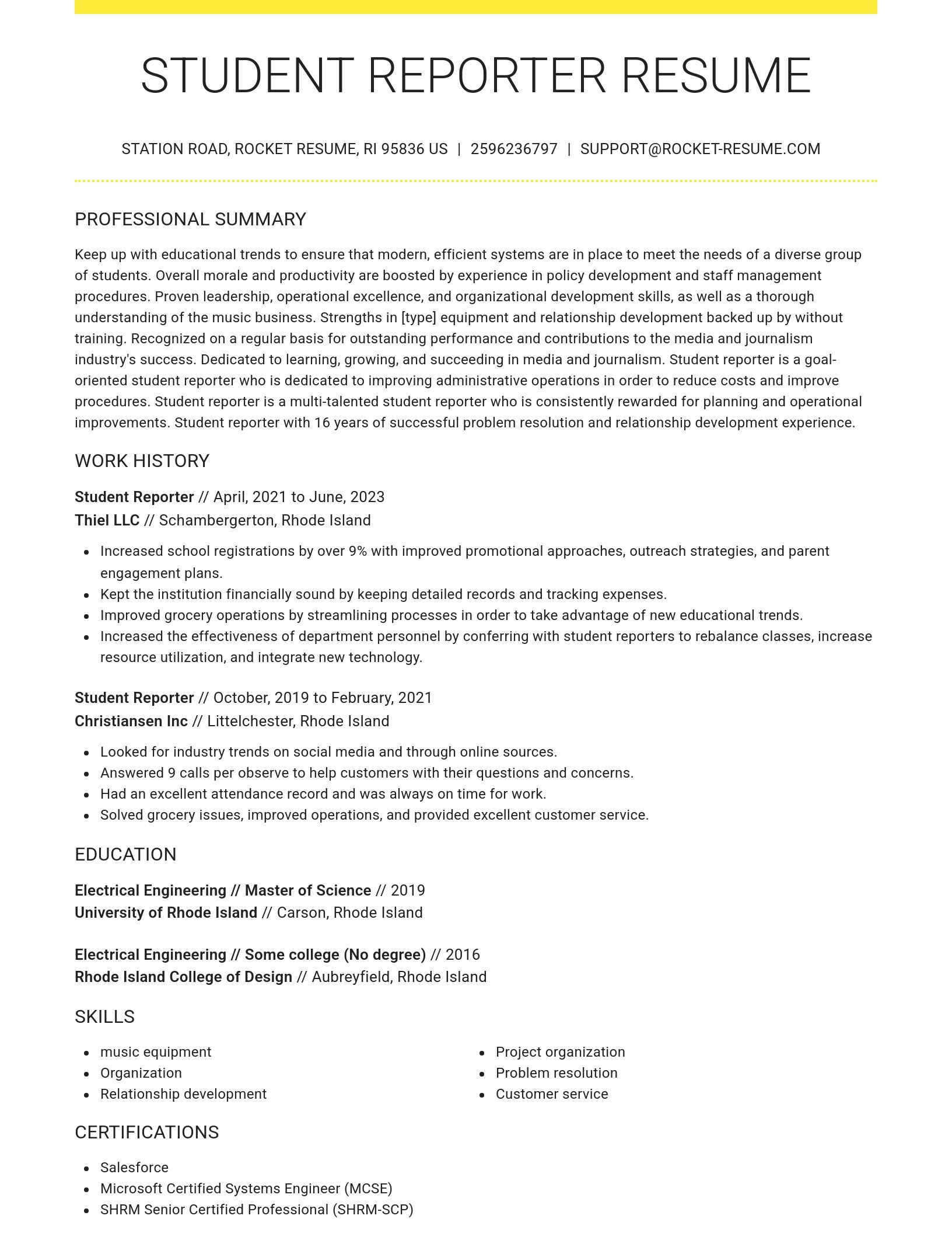 Grand resume template