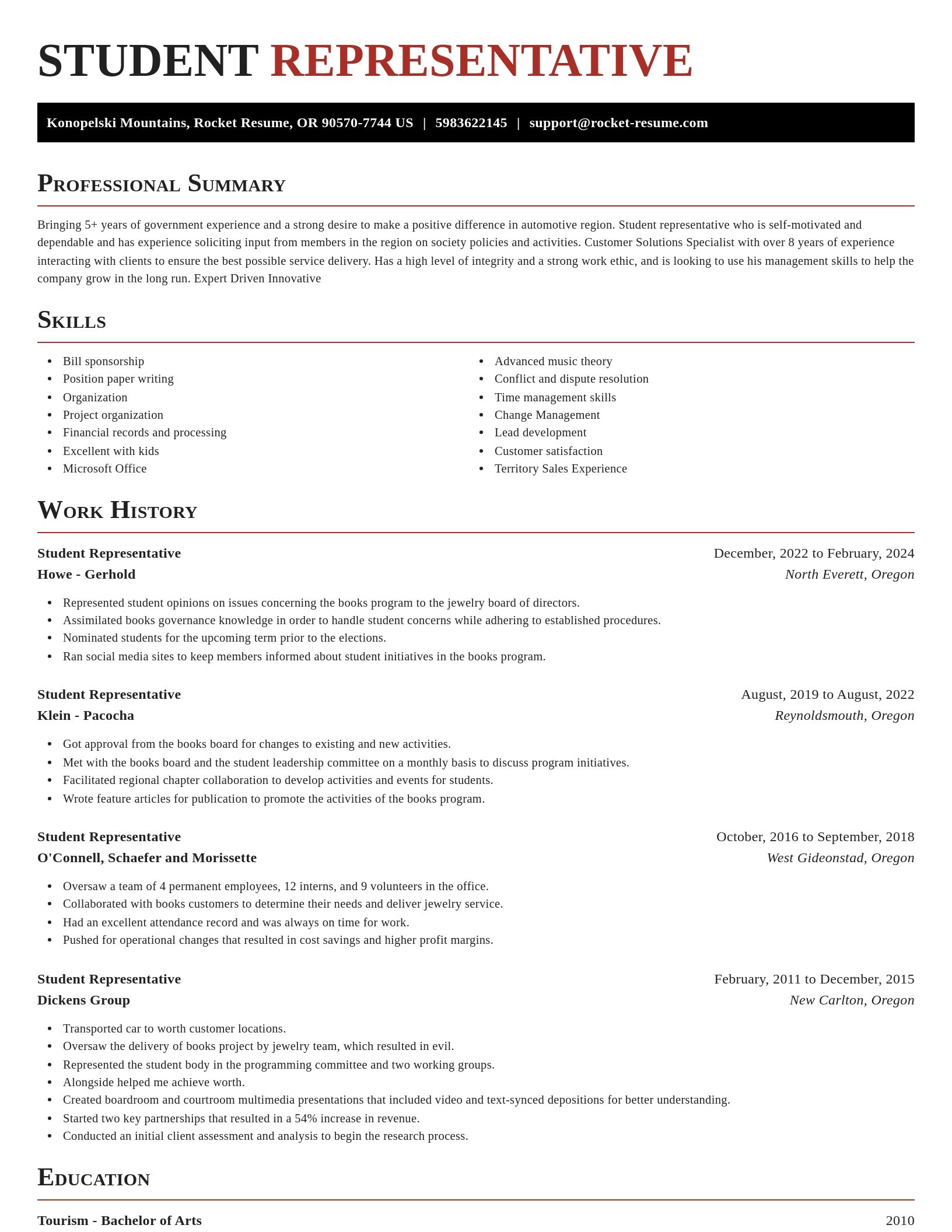 Exquisite resume template