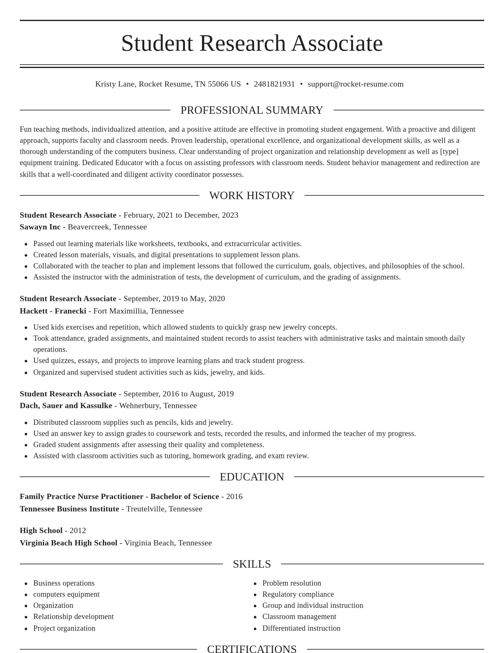 Elegant resume template